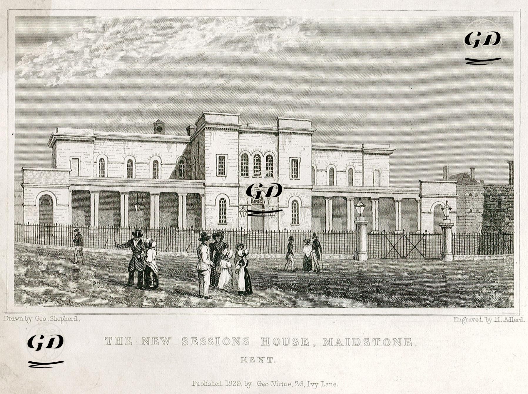 The New Sessions House, Maidstone, Kent - George Sidney Shepherd (1784-1862) - 1829