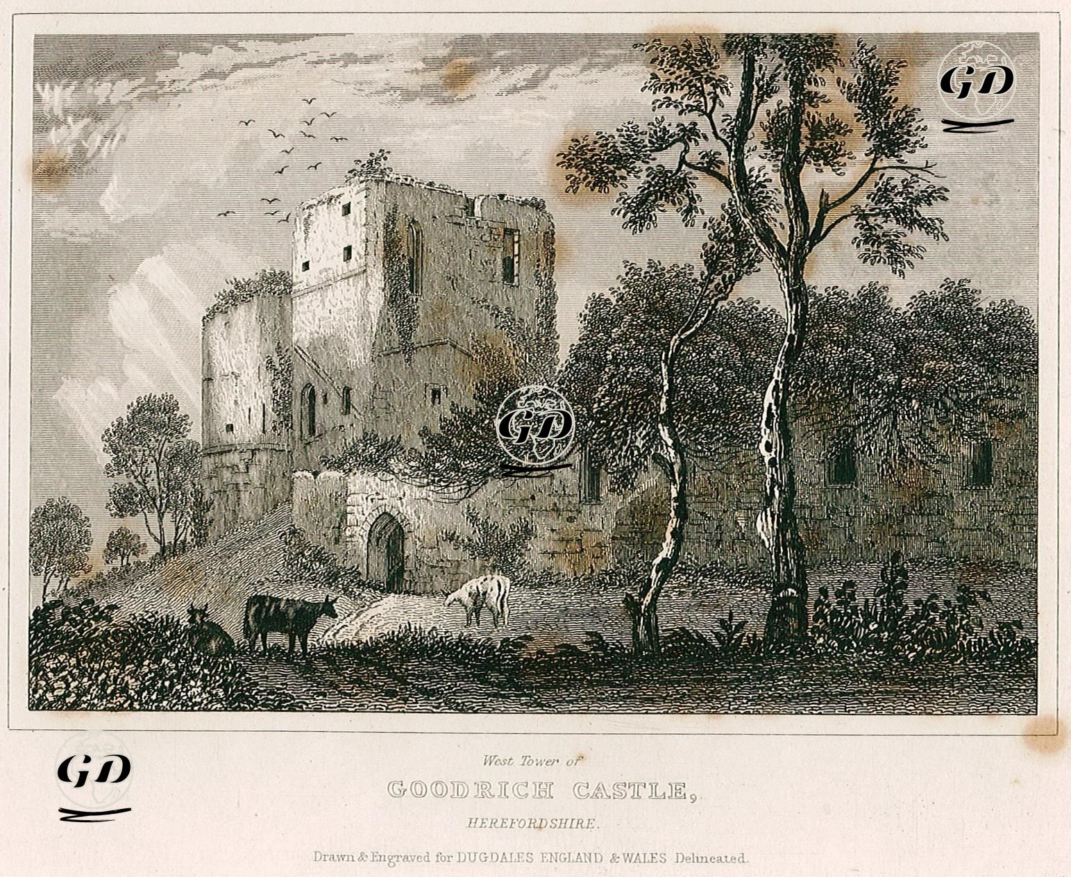 Goodrich Kalesi Ve Batı Kulesi, Herefordshire -  - 1840's