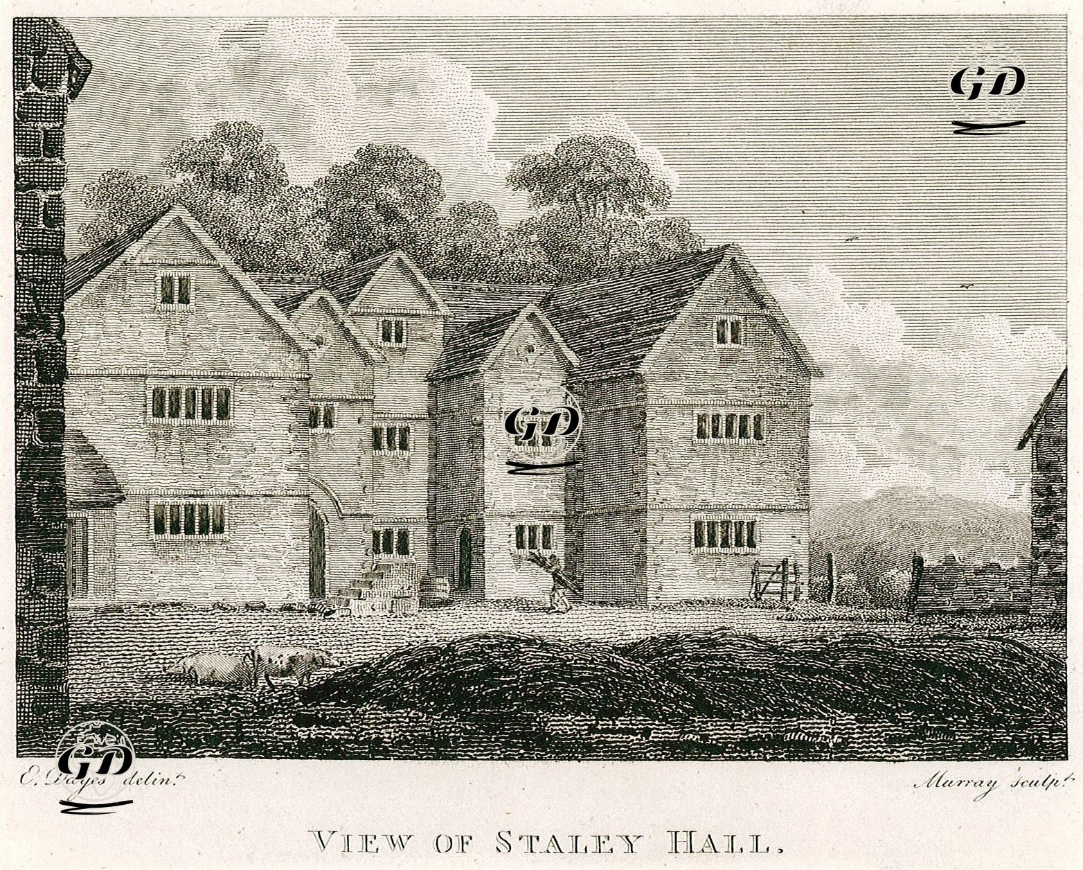 View Of Staley Hall - Edward Dayes (1763-1804) - 1794