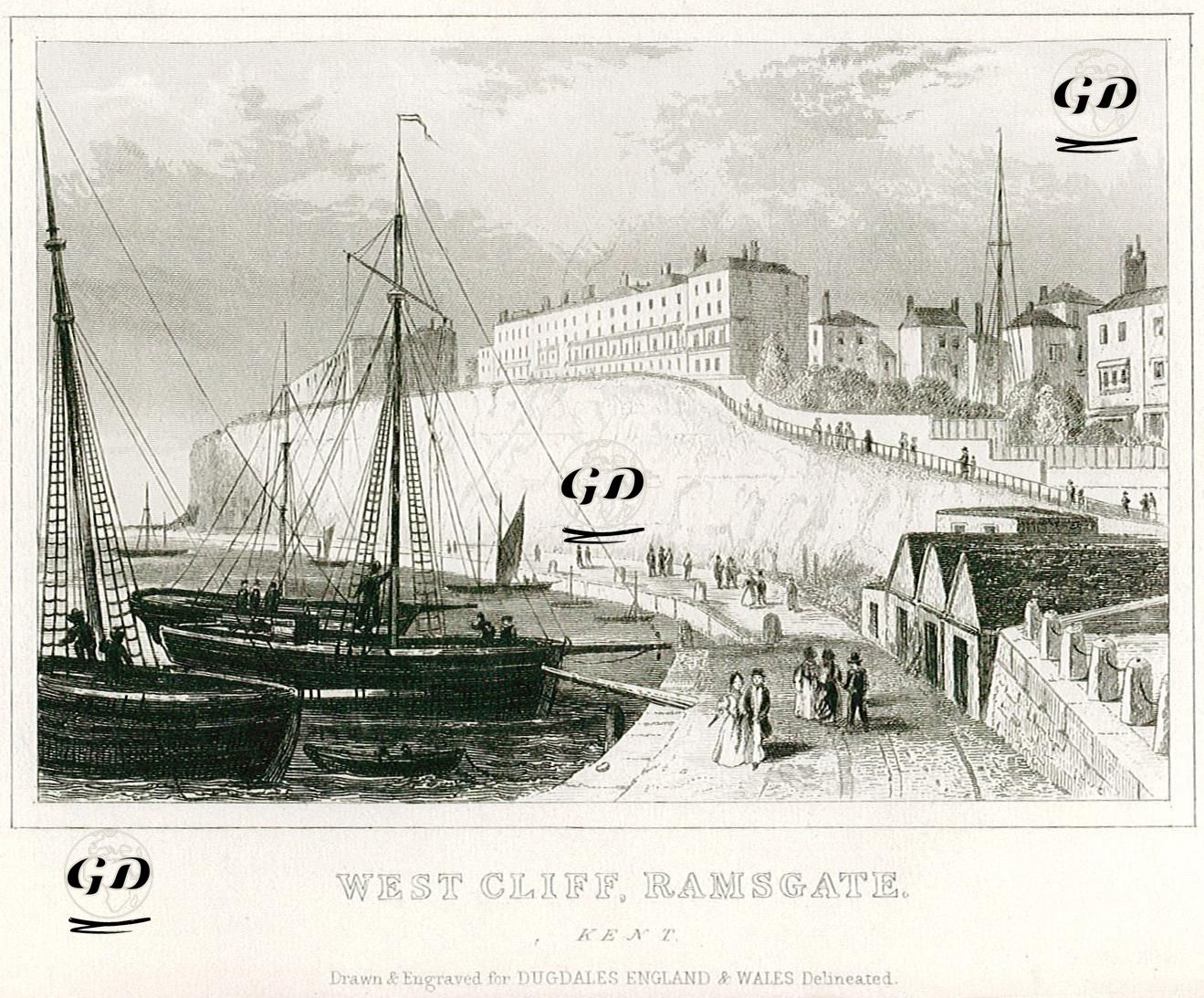 West Cliff, Ramsgate, Kent -  - 1845