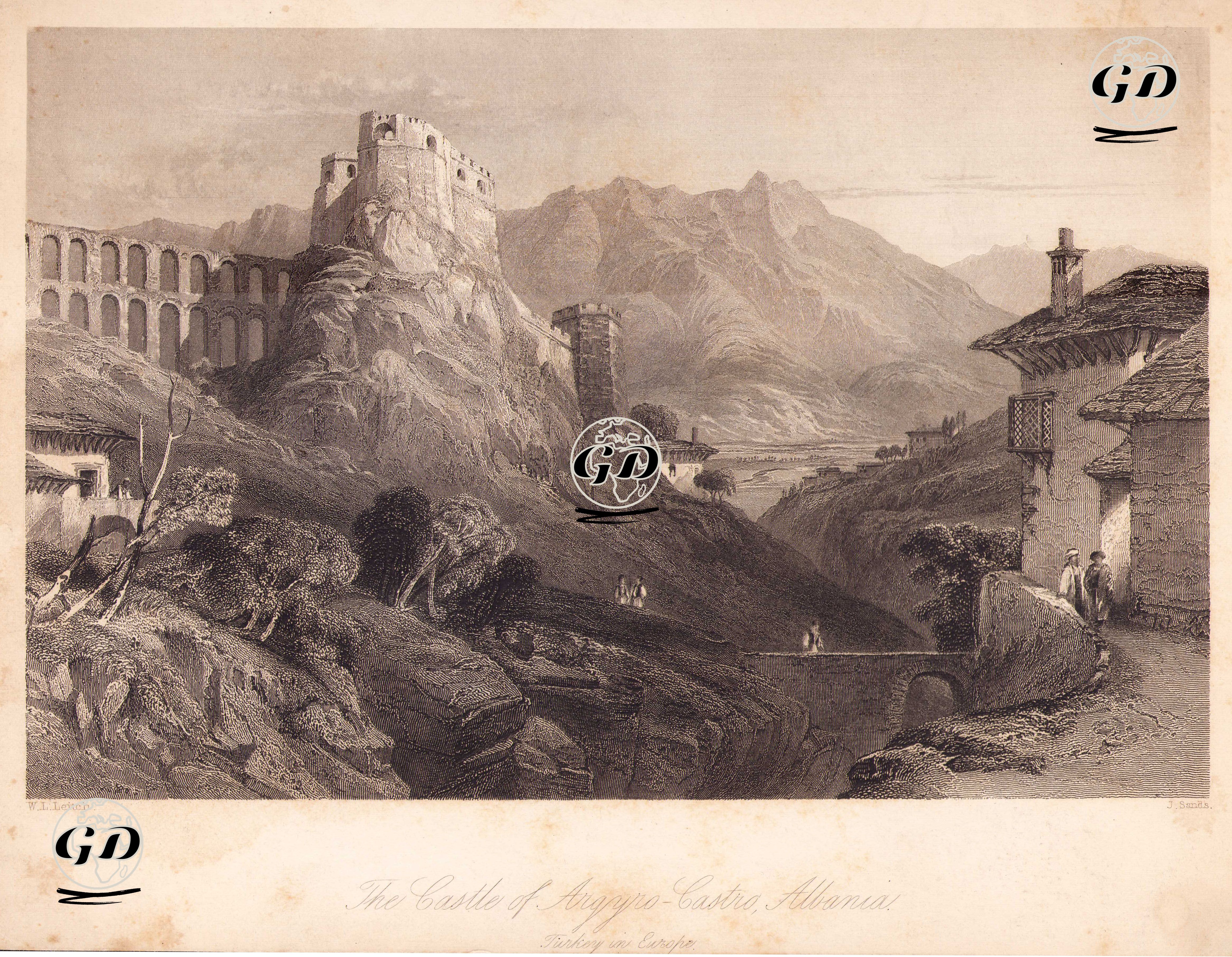 Gjirokaster Kalesi, Arnavutluk - William Leighton Leitch (1804-1883) - 1840's