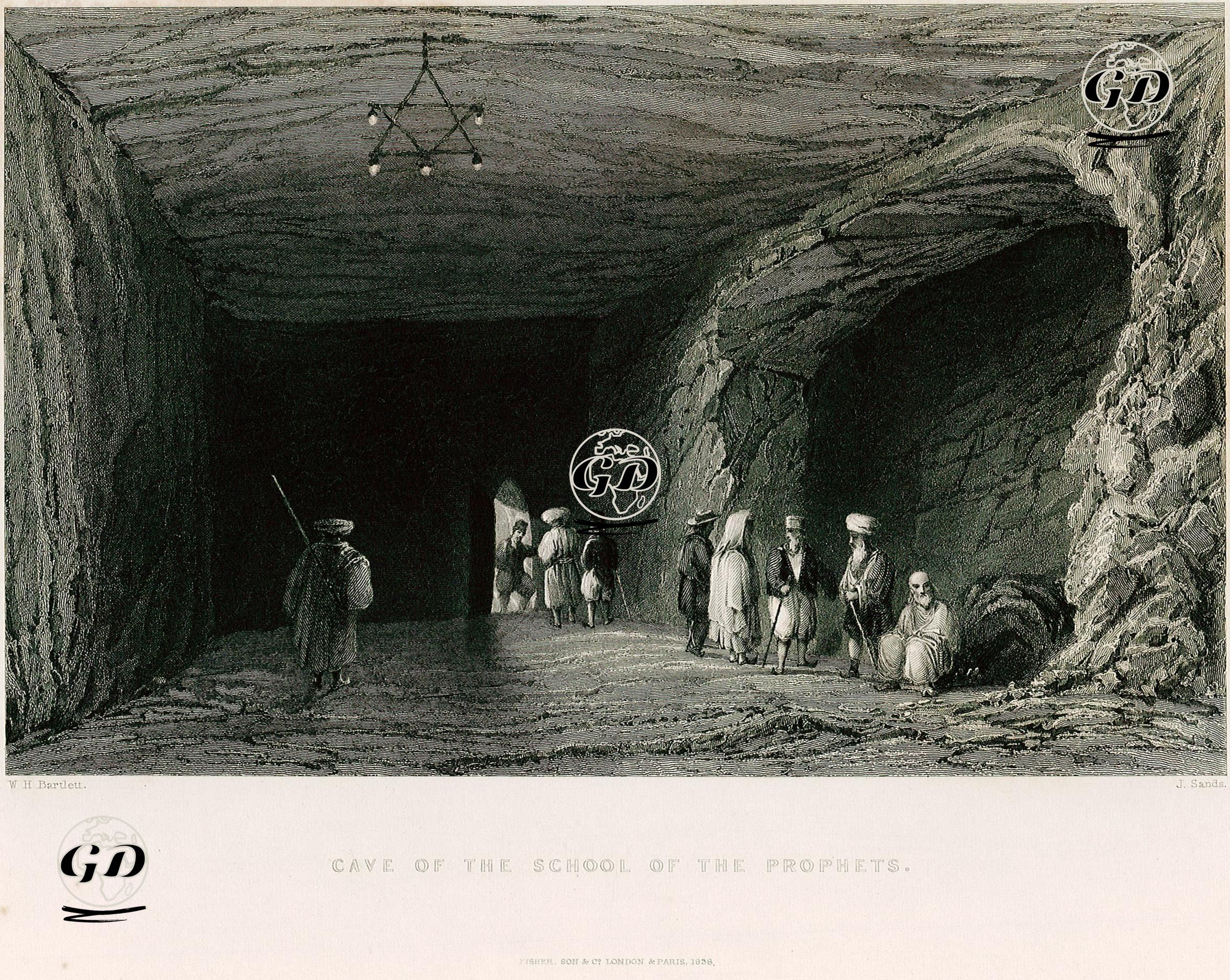 Cave Of The School Of The Prophets - William Henry Bartlett (1809-1854) - 1838