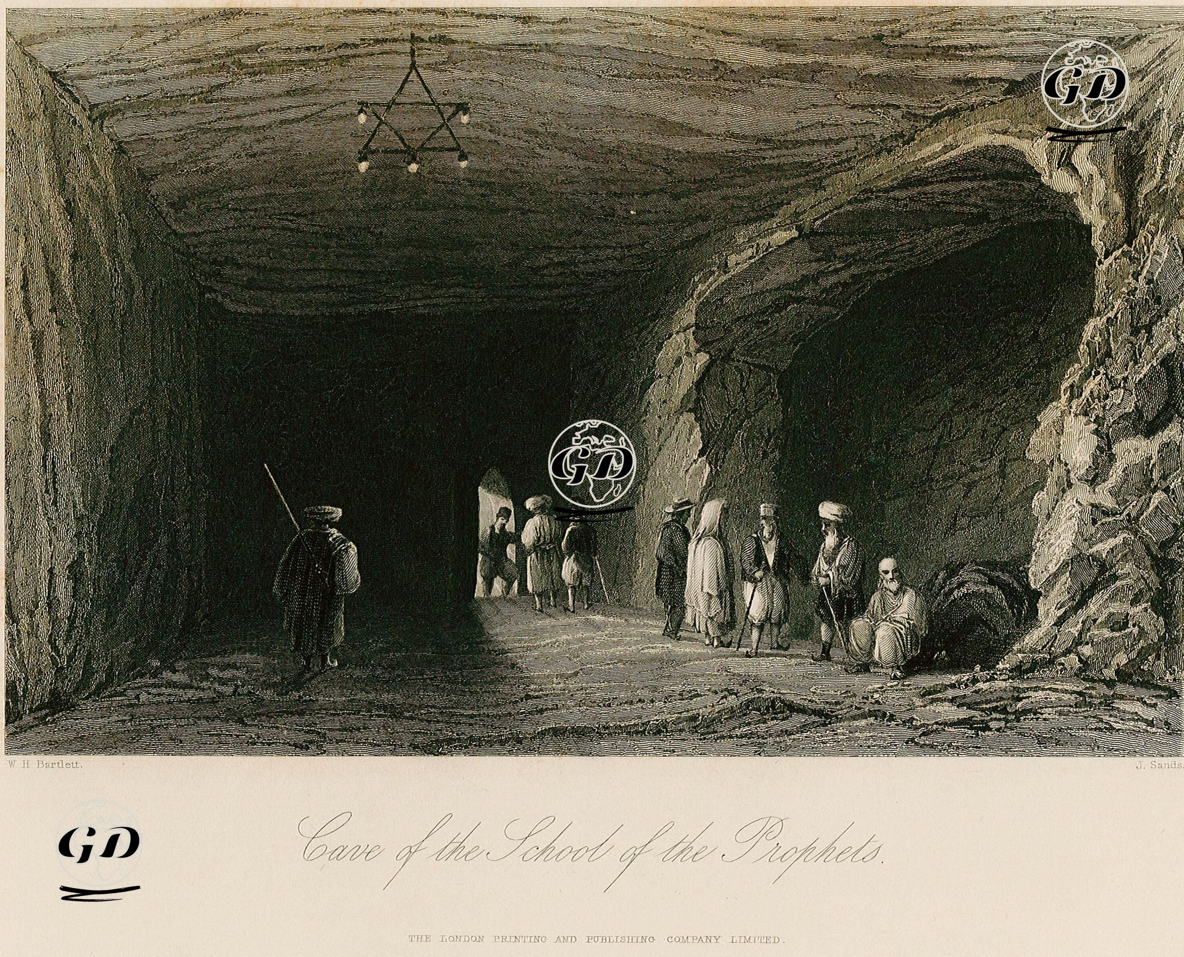 St.Elias (Peygamber Okulu) Mağarası - William Henry Bartlett (1809-1854) - 1850's