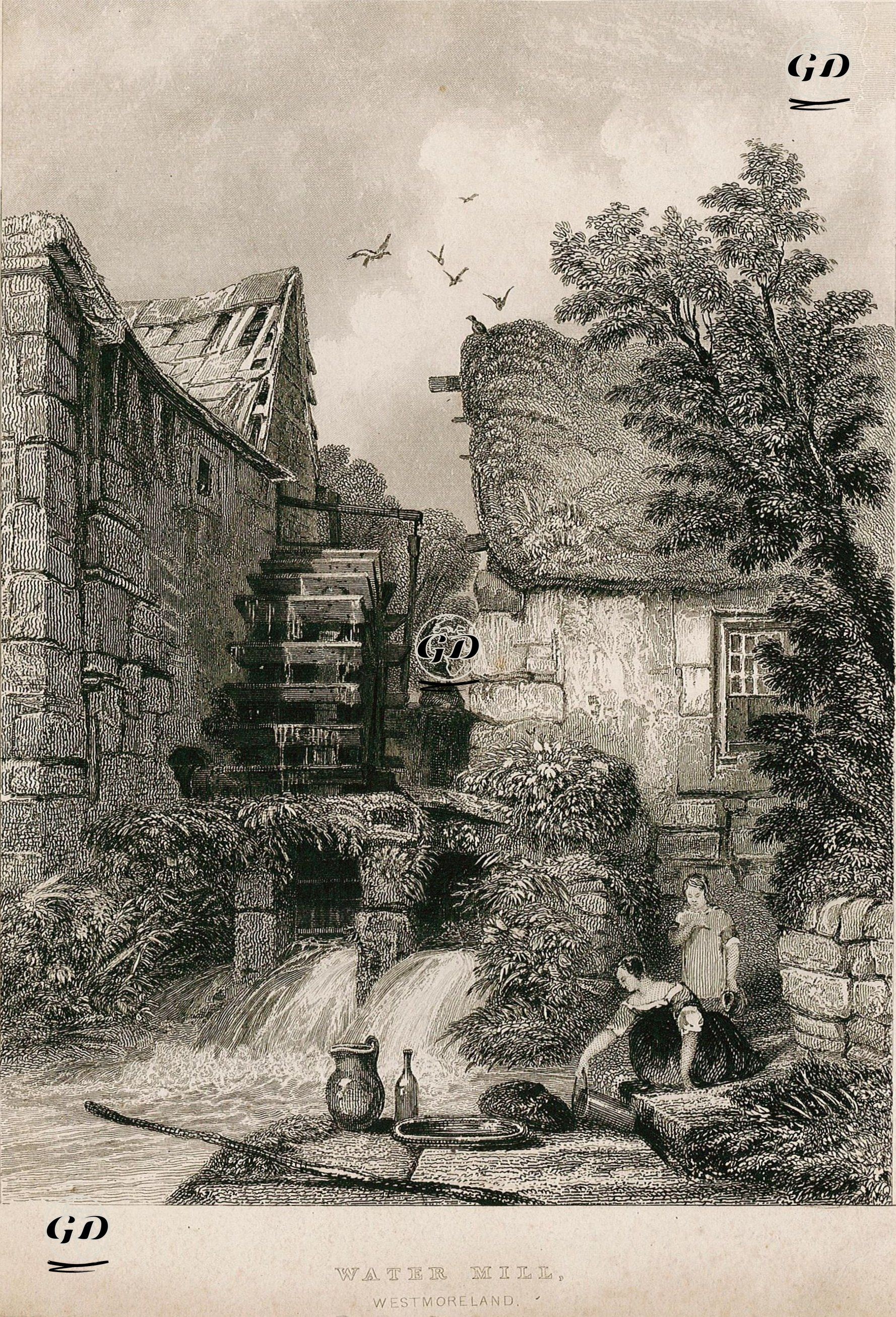 Su Değirmeni, Westmoreland - George Cattermole (1800-1868) - 1836