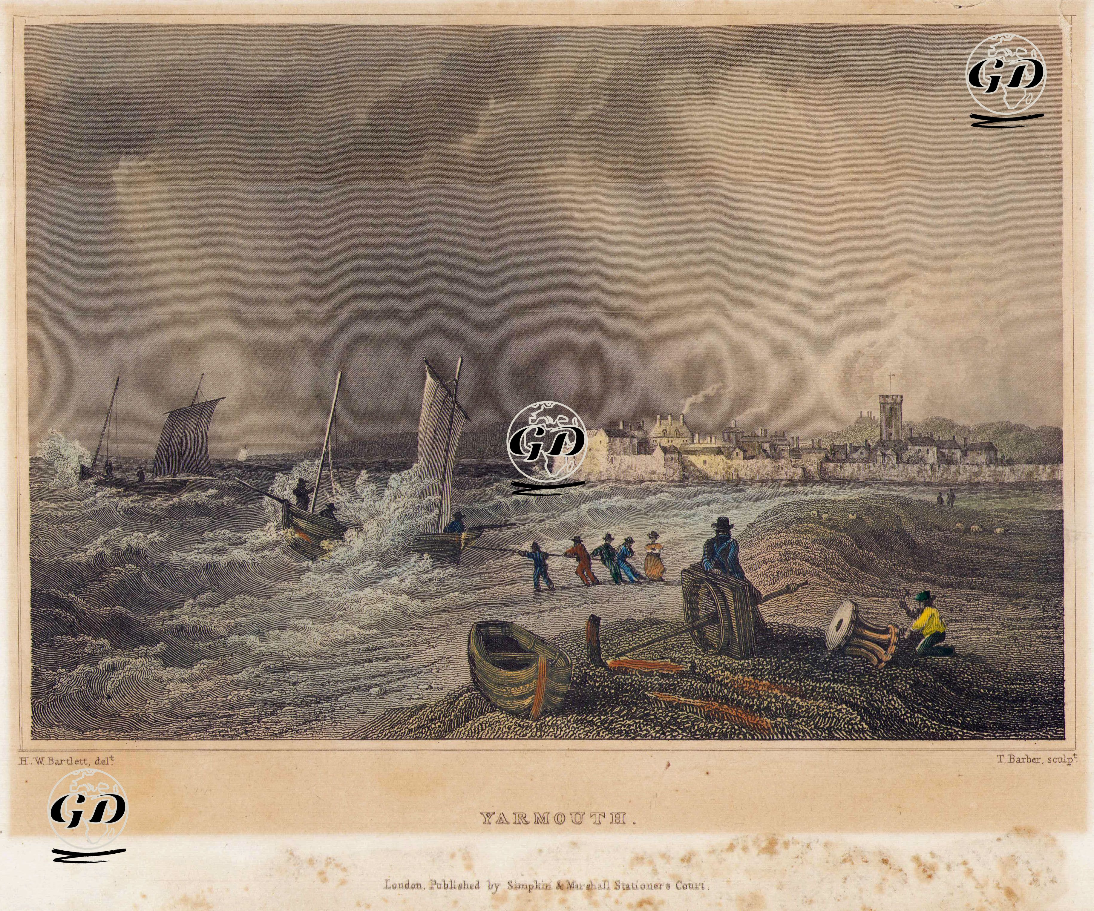 Yarmouth - William Henry Bartlett (1809-1854) - 1834