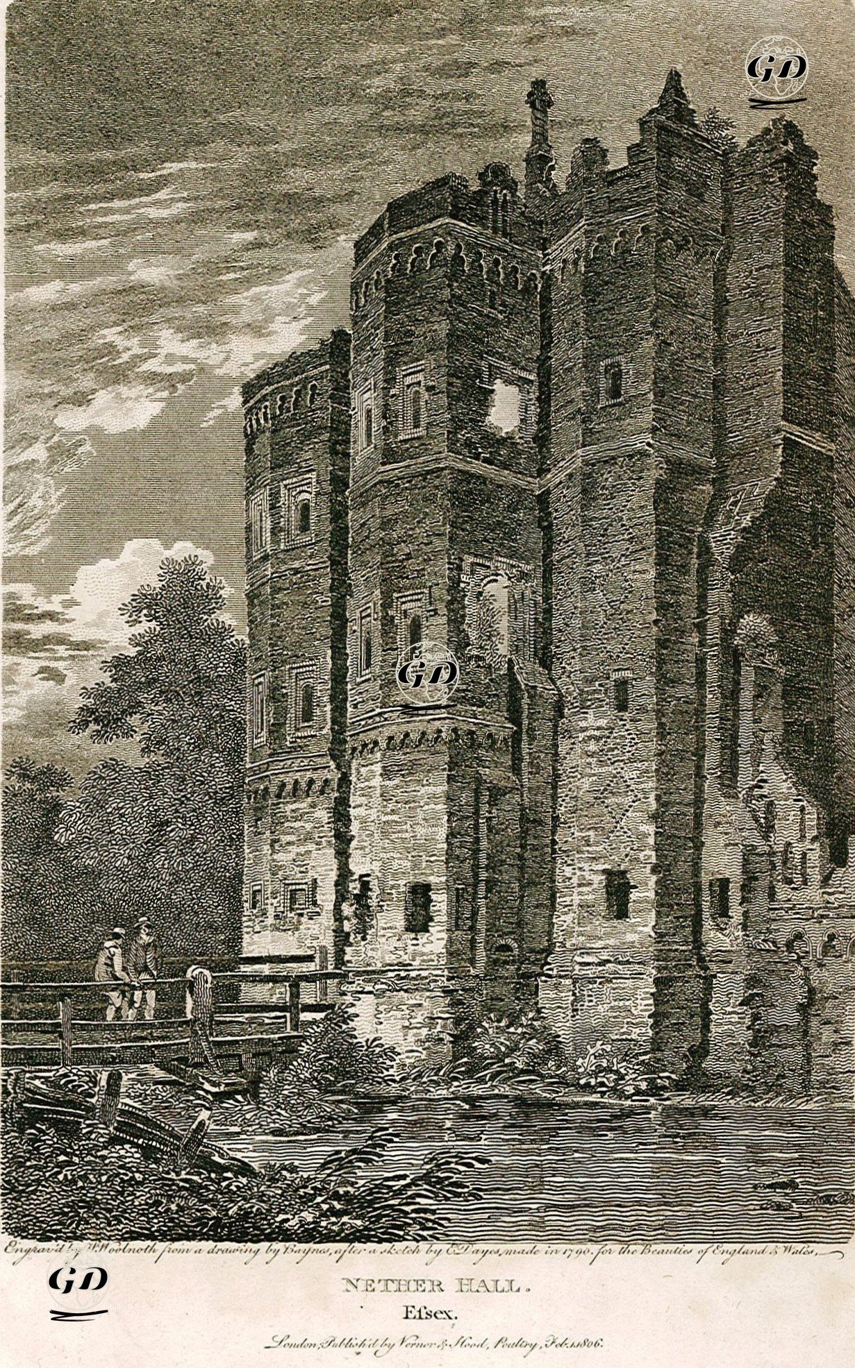 Nether Hall, Essex - Baynes-Edward Dayes (1763-1804) - 1806