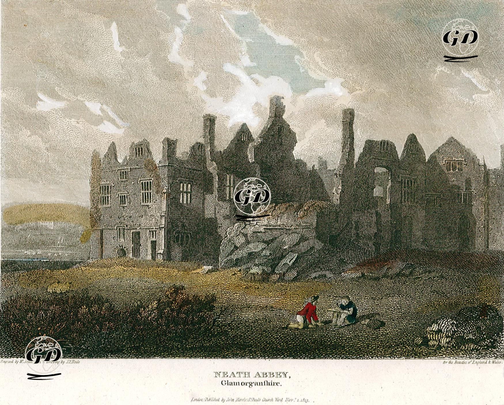 Neath Manastırı, Glamorganshire - John Preston Neale (1780-1847) - 1813