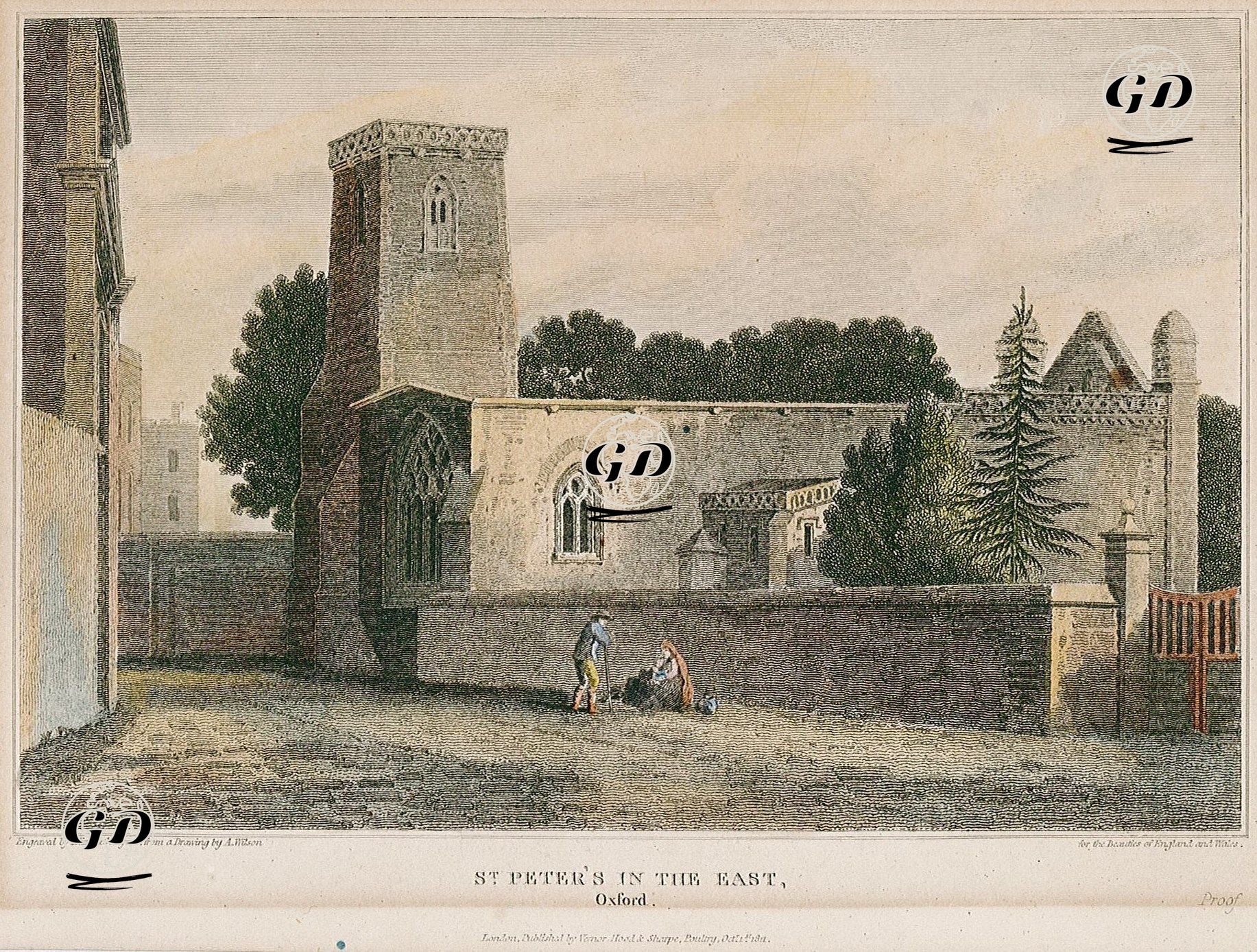 St.Peter's in The East, Oxford - A.Wilson - 1811