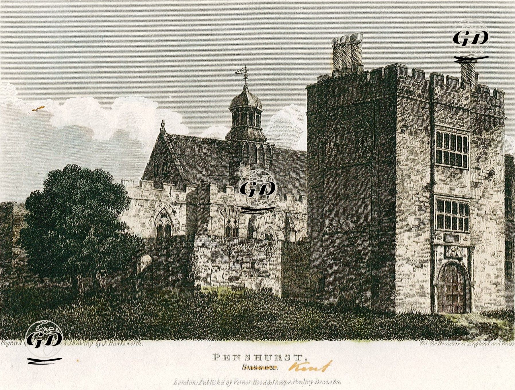 Penshurst Kilisesi, Sussex - John Hawksworth (1715 - 1773) - 1810