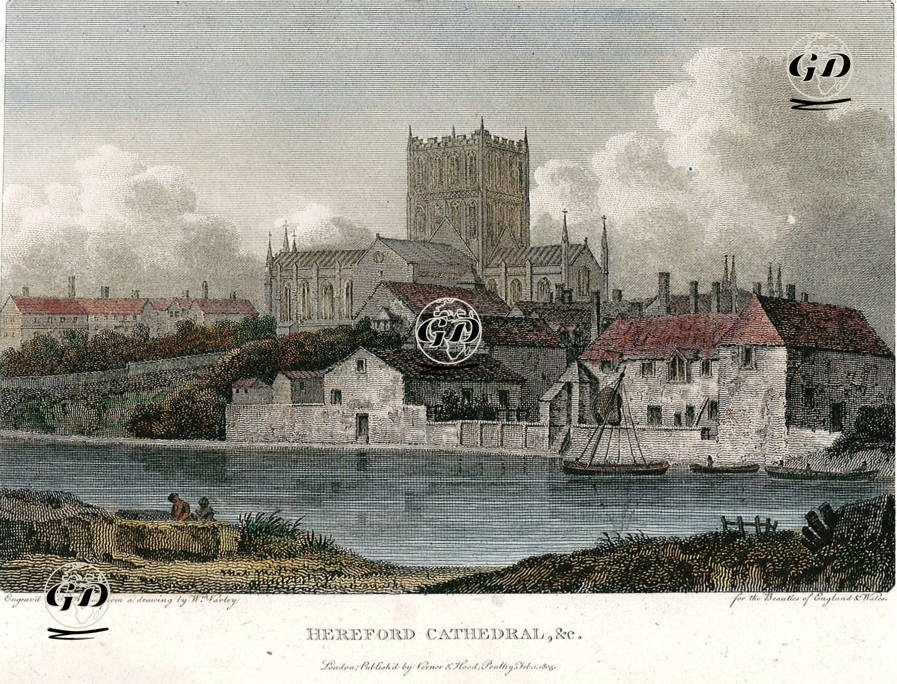 Hereford Katedrali - W.Narley - 1805