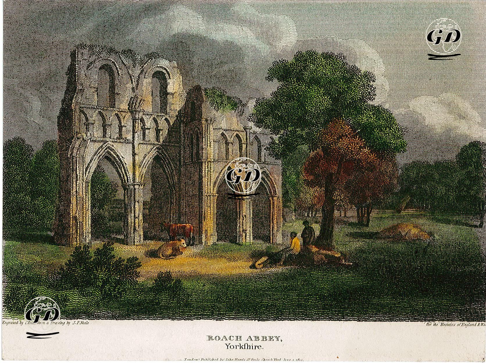 Roach Manastırı, Yorkshire - John Preston Neale (1780-1847) - 1812