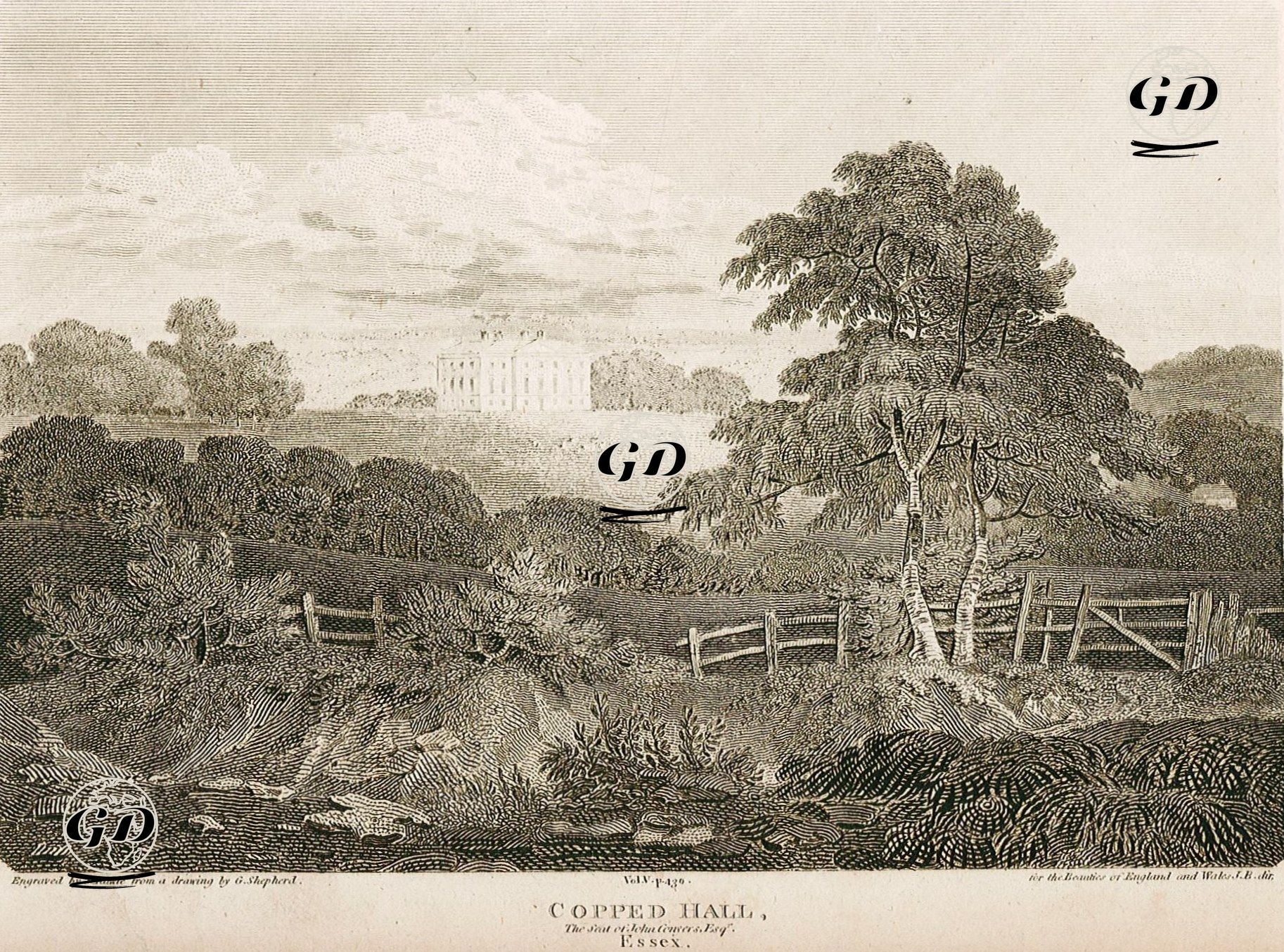 John Conyer'in Evi Copped Hall Malikhanesi - George Sidney Shepherd (1784-1862) - 1807