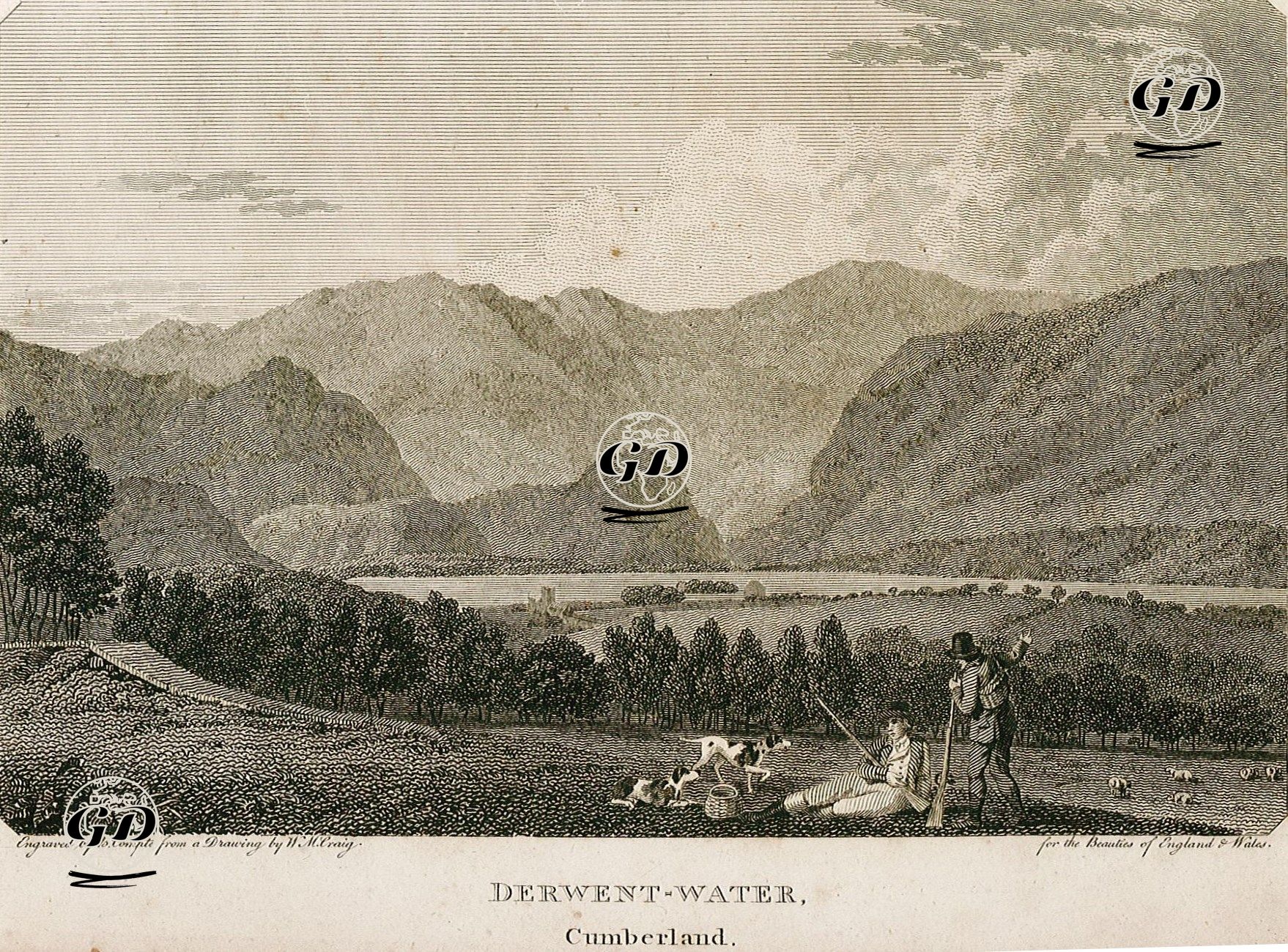 Derwent Water, Cumberland - William Marshall Craig (1765-1834) - 1807