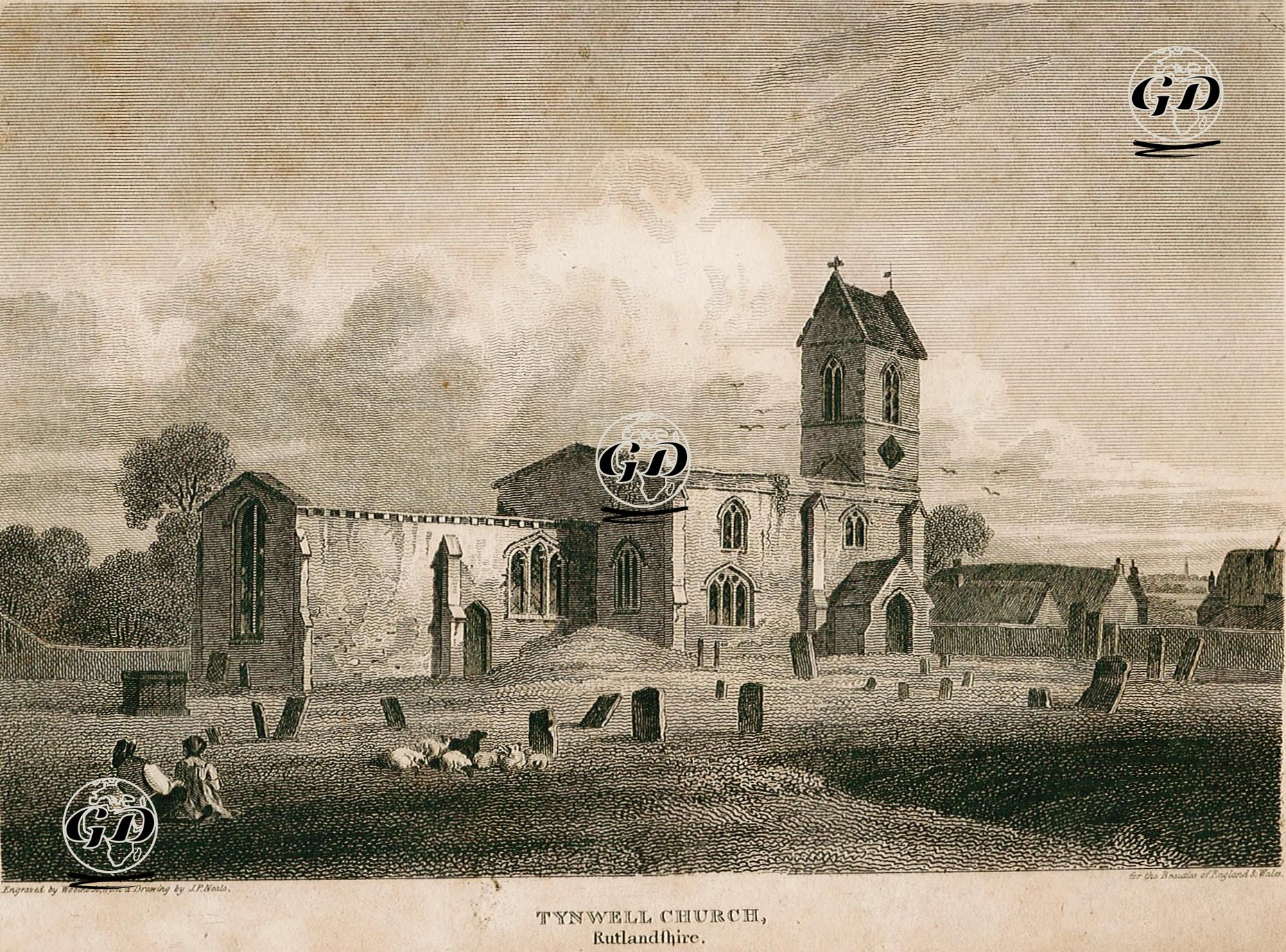 Tynwell Kilisesi, Rutlandshire - John Preston Neale (1780-1847) - 1814