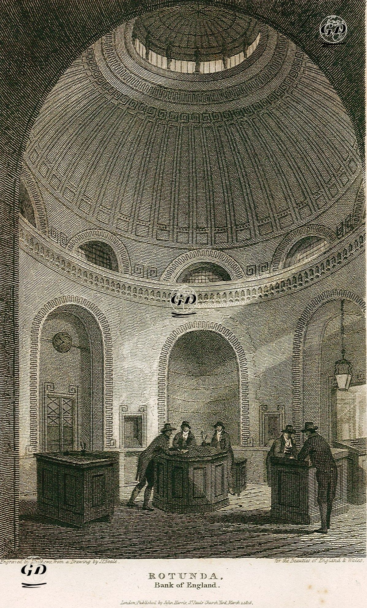 Rotunda, Bank Of England - John Preston Neale (1780-1847) - 1816