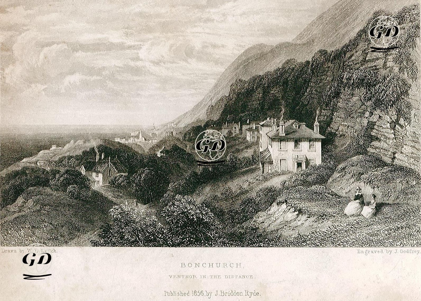 Bonchurch Ventnor  - William Leighton Leitch (1804-1883) - 1856