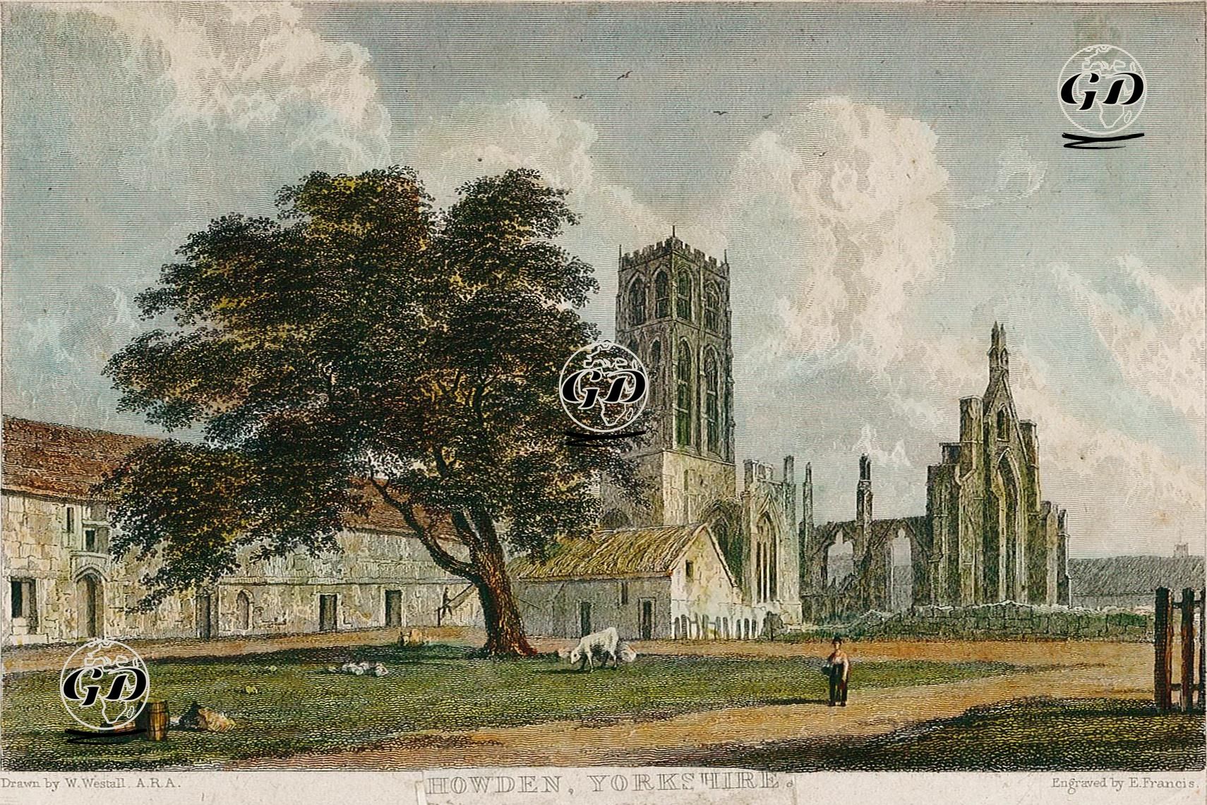Howden, Yorkshire - William Westall (1781-1850) - 1828