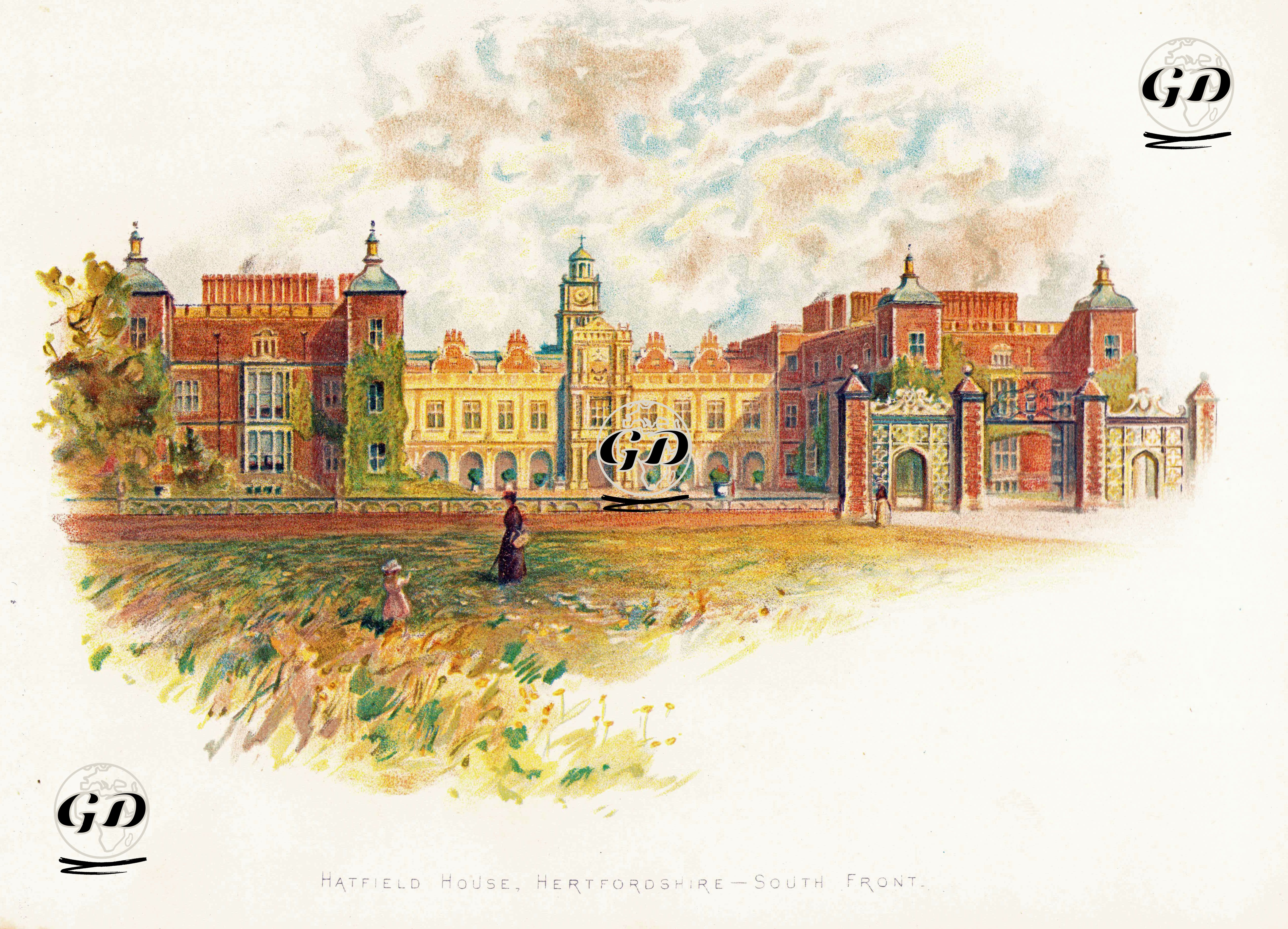 Hatfield Malikhanesi, Hertfordshire -  - 1880's-1890's