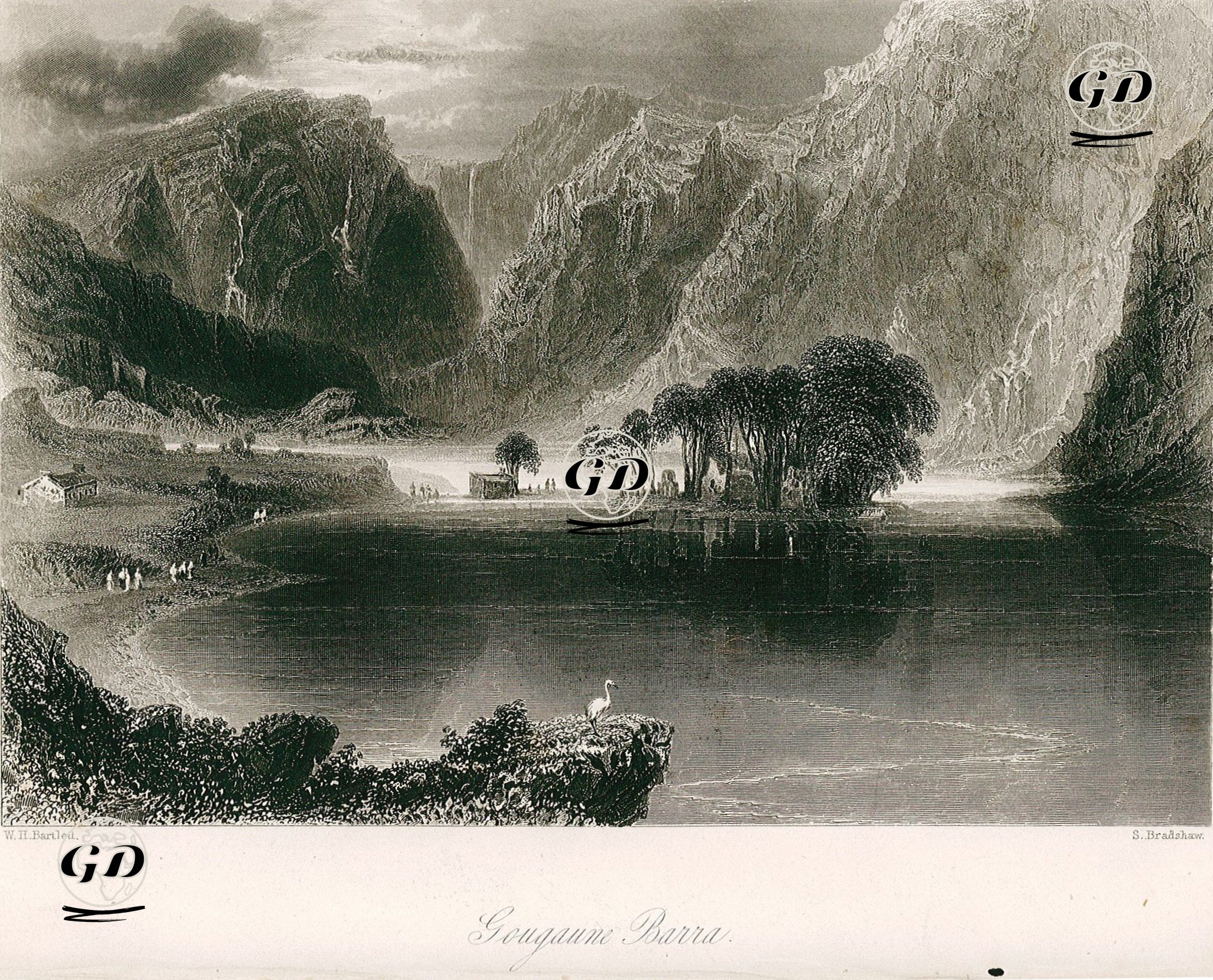 Gougane Barra - William Henry Bartlett (1809-1854) - 1841