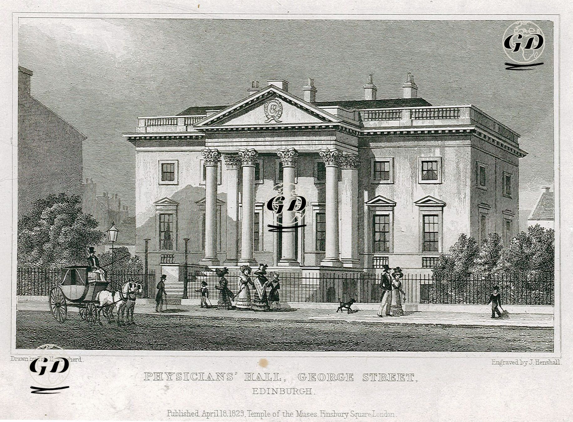 Physicians' Hall, George Street, Edinburgh - Thomas Hosmer Shepherd (1792-1864) - 1829