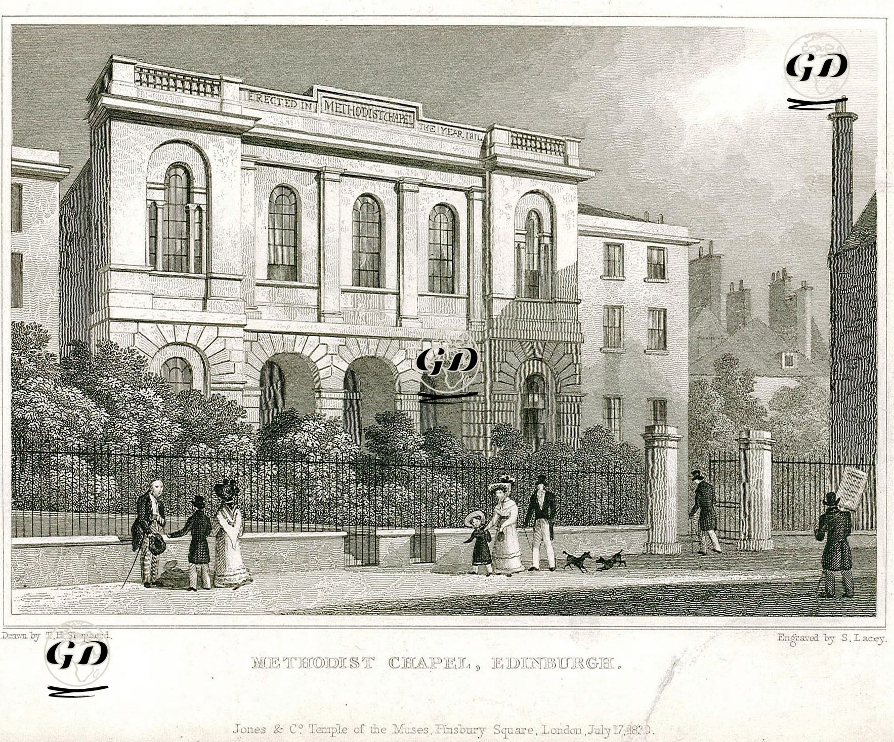 Methodist Chapel, Edinburgh - Thomas Hosmer Shepherd (1792-1864) - 1830
