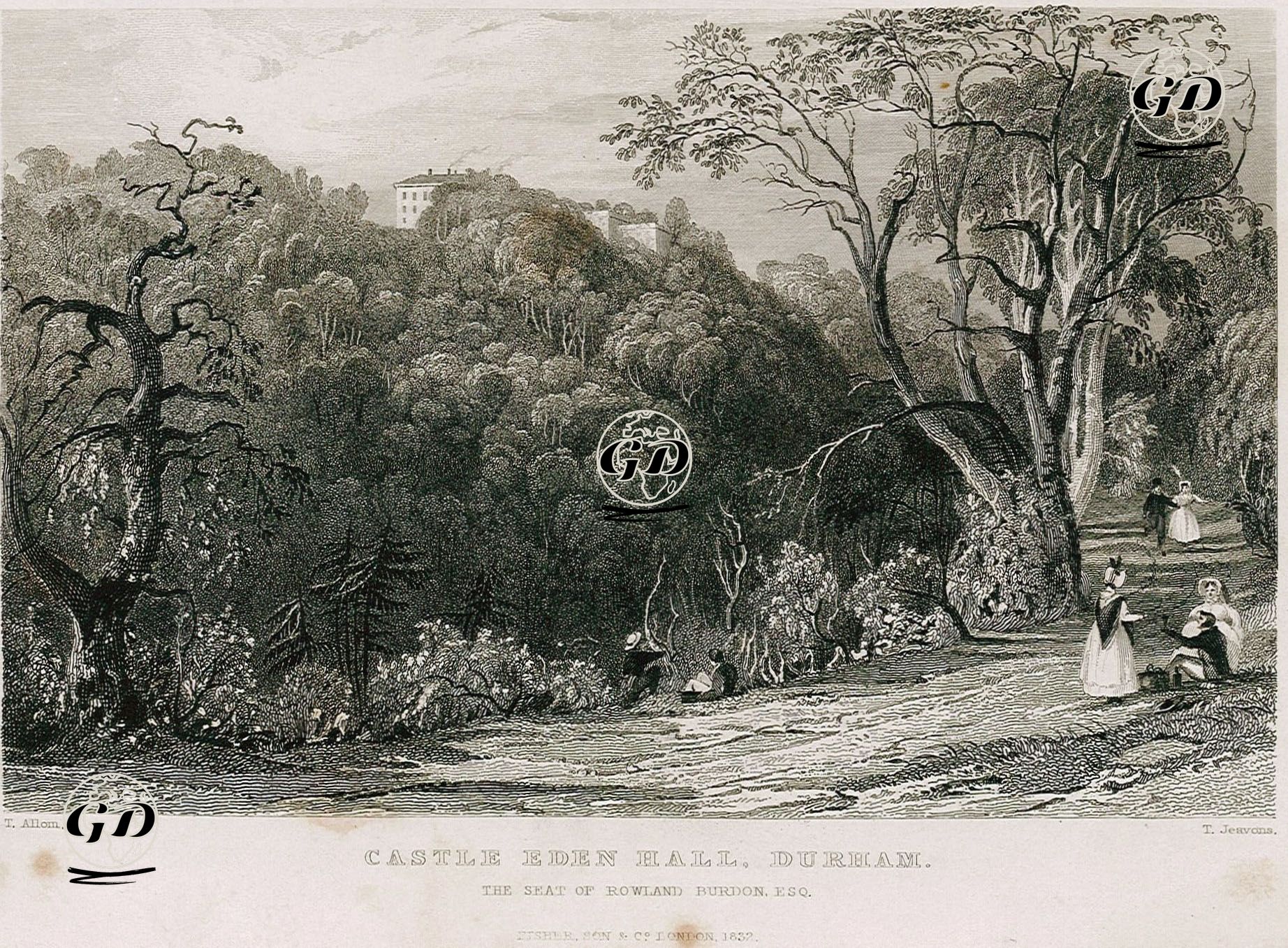 Castle Eden Hall, Durham, The Seat Of Rowland Burdon - Thomas Allom (1804-1872) - 1832