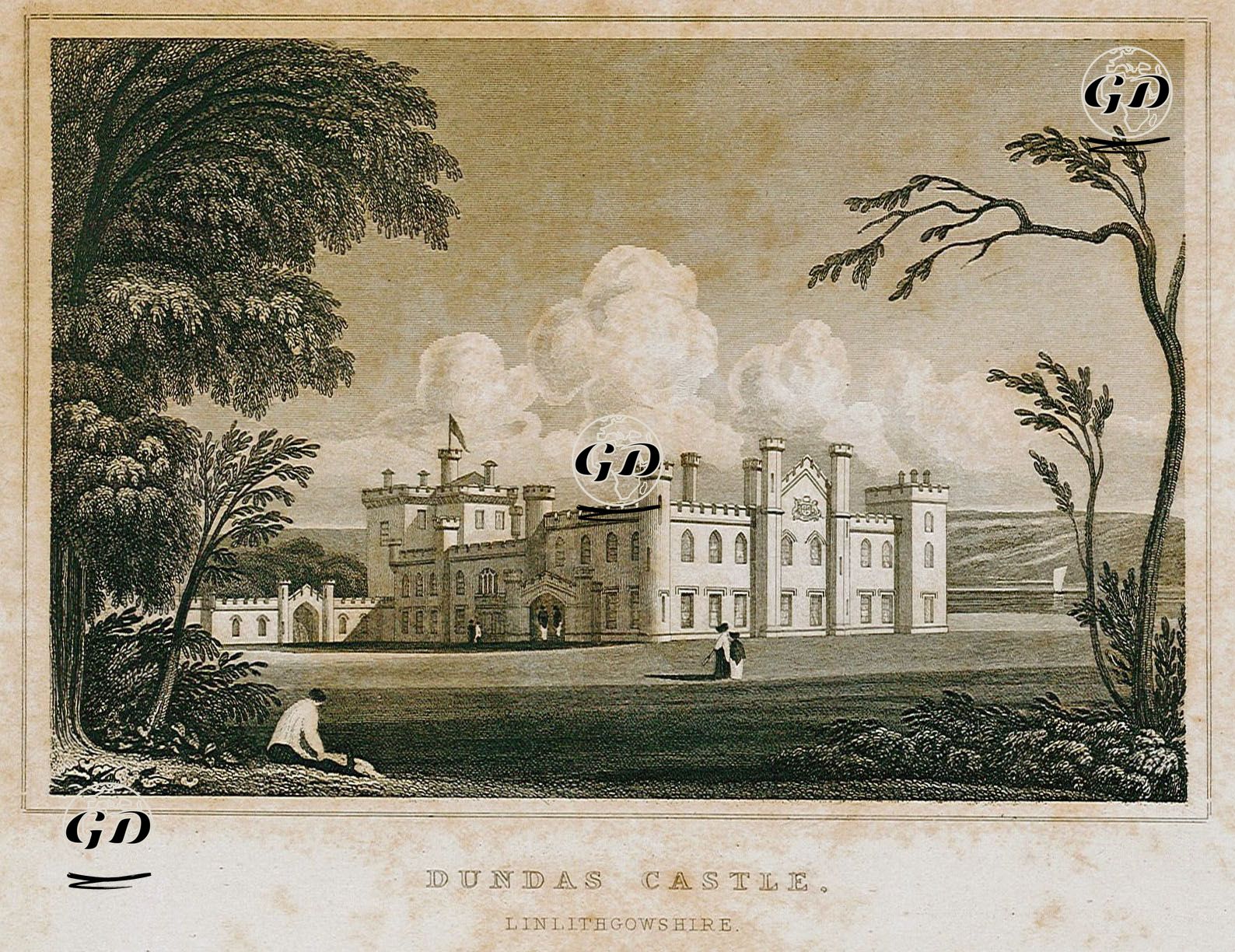 Dundas Kalesi, Linlithgowshire - John Preston Neale (1780-1847) - 1830's