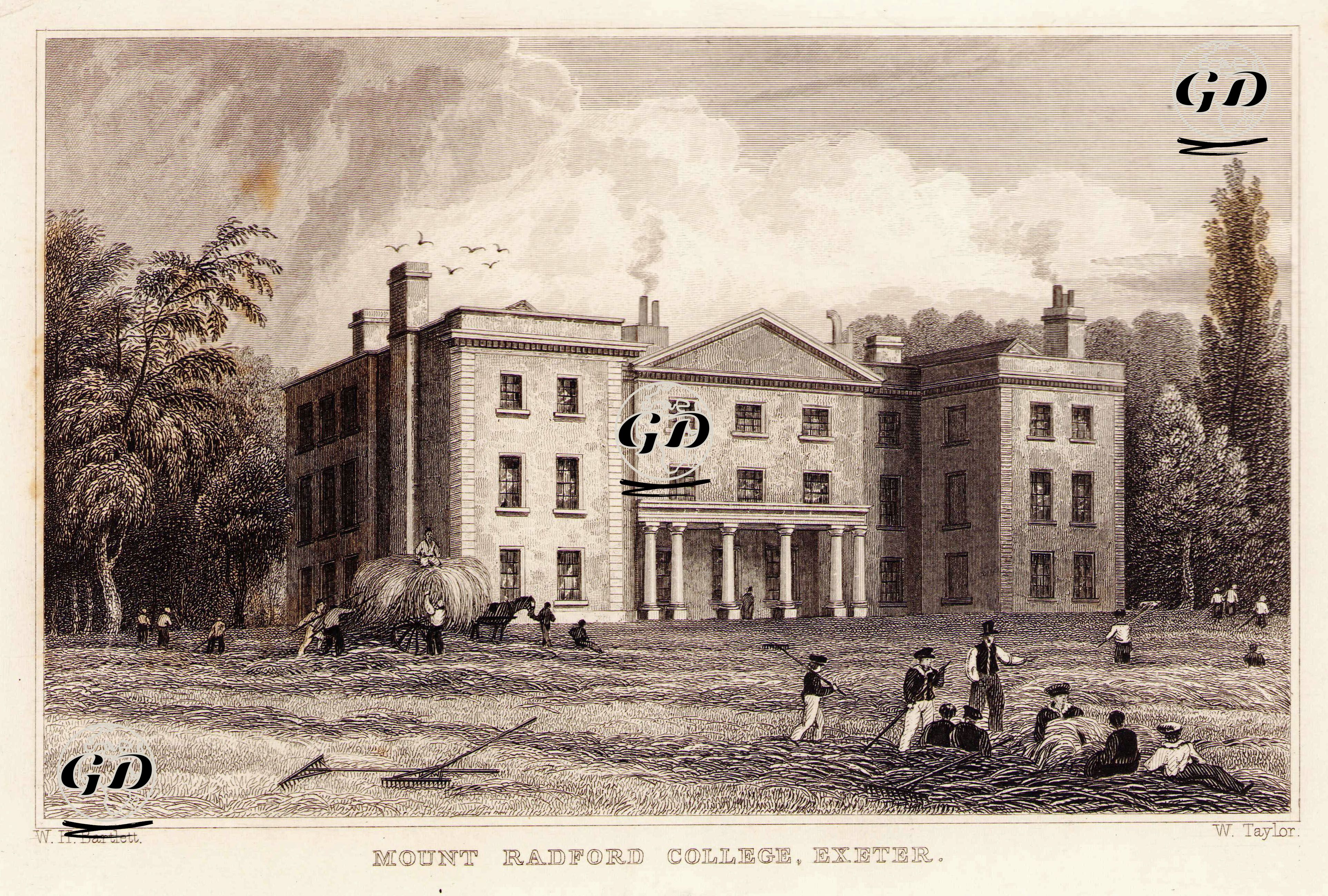 Mount Radford College, Exeter - William Henry Bartlett (1809-1854) - 1832