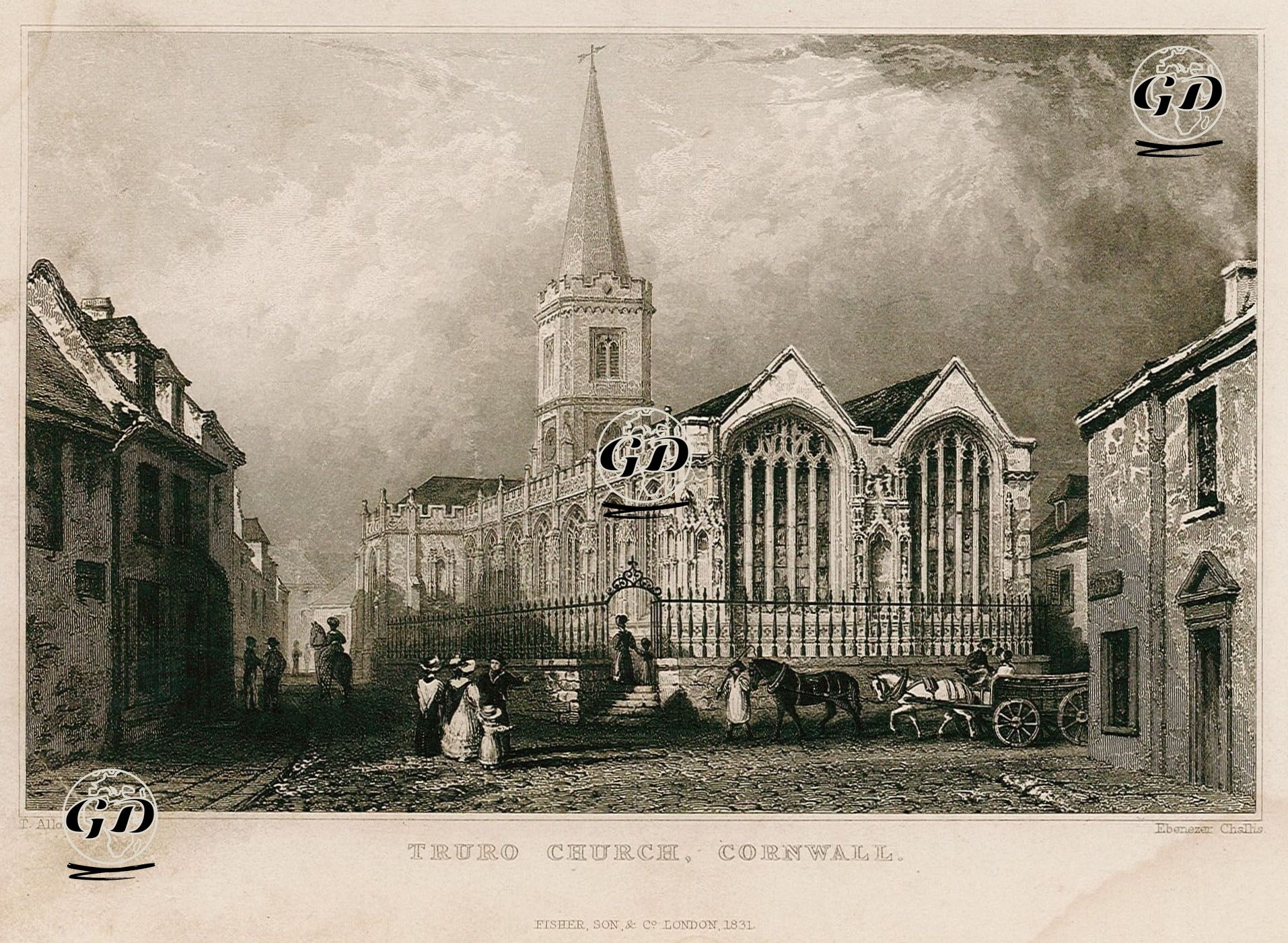 Truro Church, Cornwall - Thomas Allom (1804-1872) - 1831