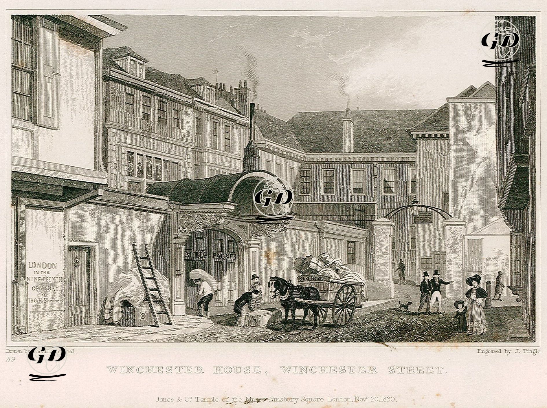 Winchester Malikhanesi, Winchester Caddesi, Pl.89 - Thomas Hosmer Shepherd (1792-1864) - 1830