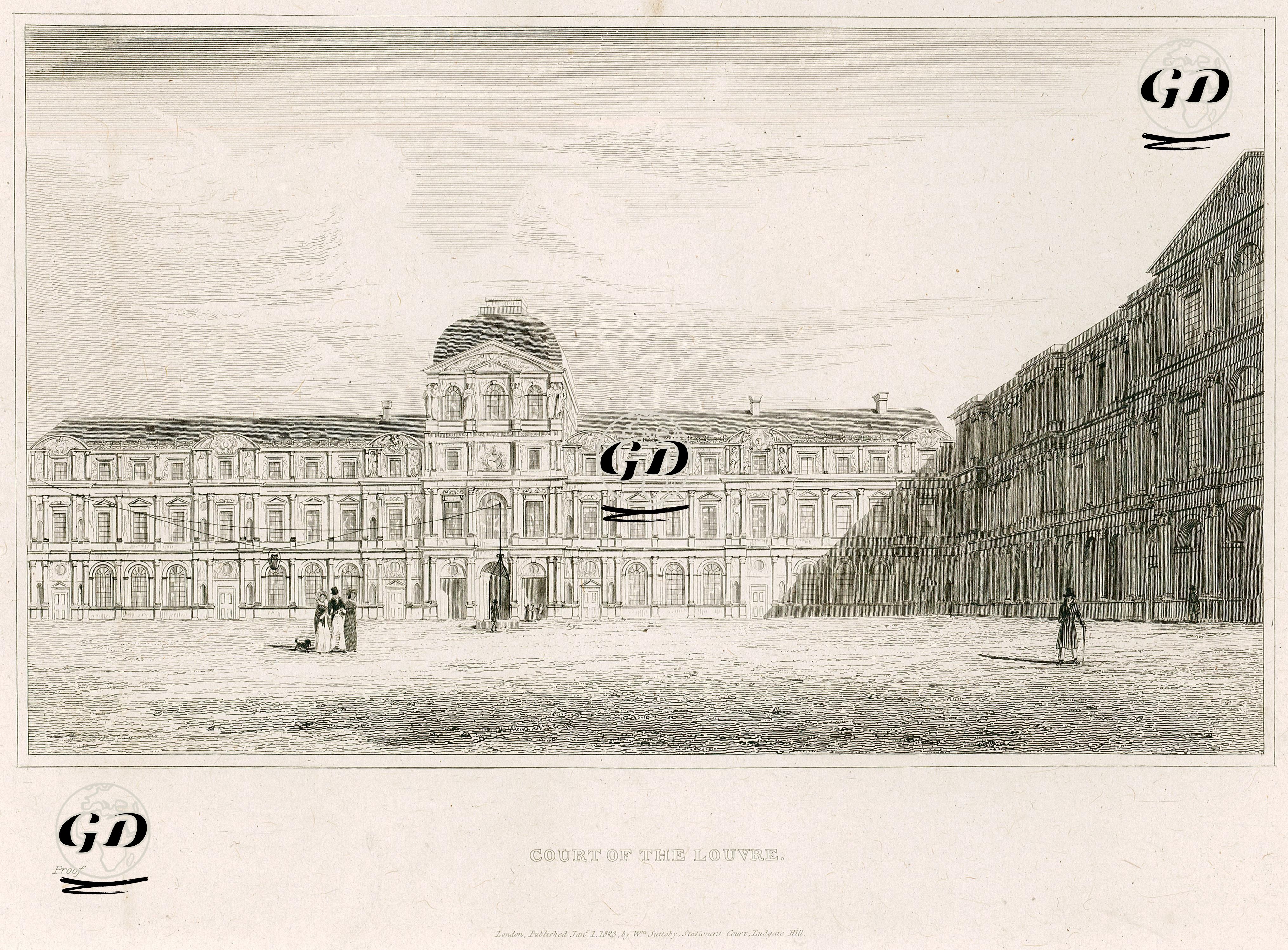 Louvre Müzesinin Avlusu -  - 1823
