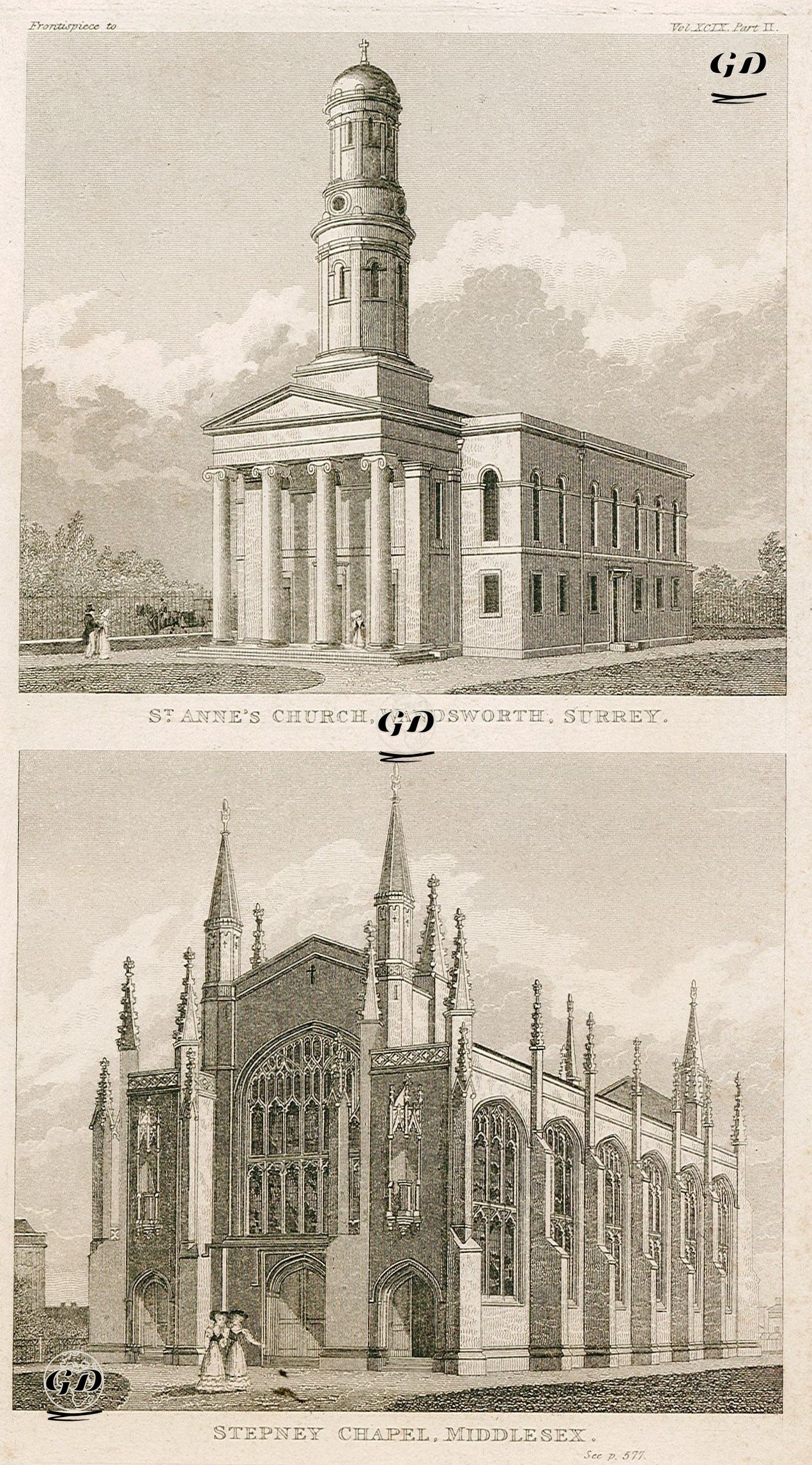 St. Anne Kilisesi, Wandsworth, Surrey-Stepney Şapeli, Middlesex -  - 1830's-1860's