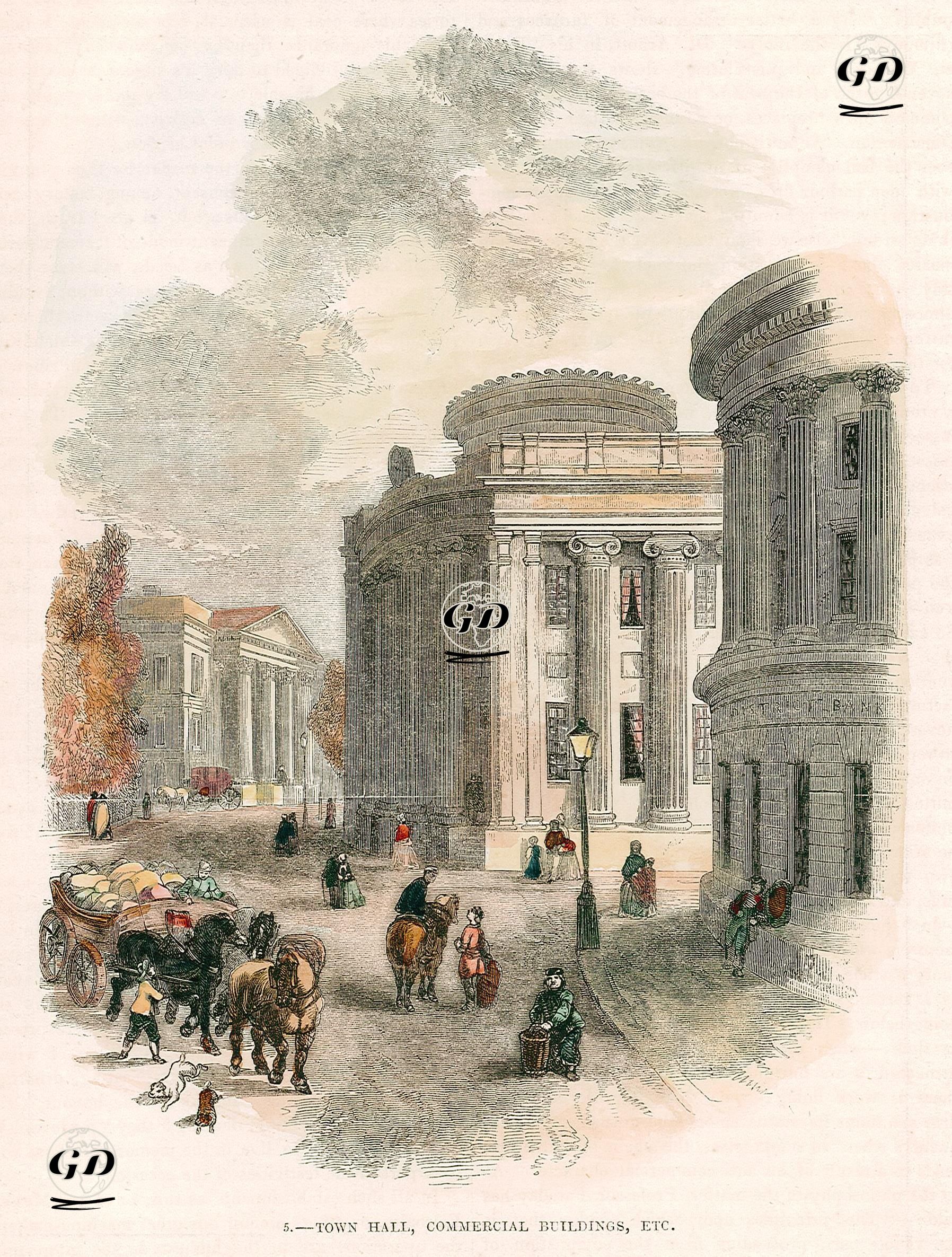 Leeds Belediye Binası Ve Ticari Binalar -  - 1850