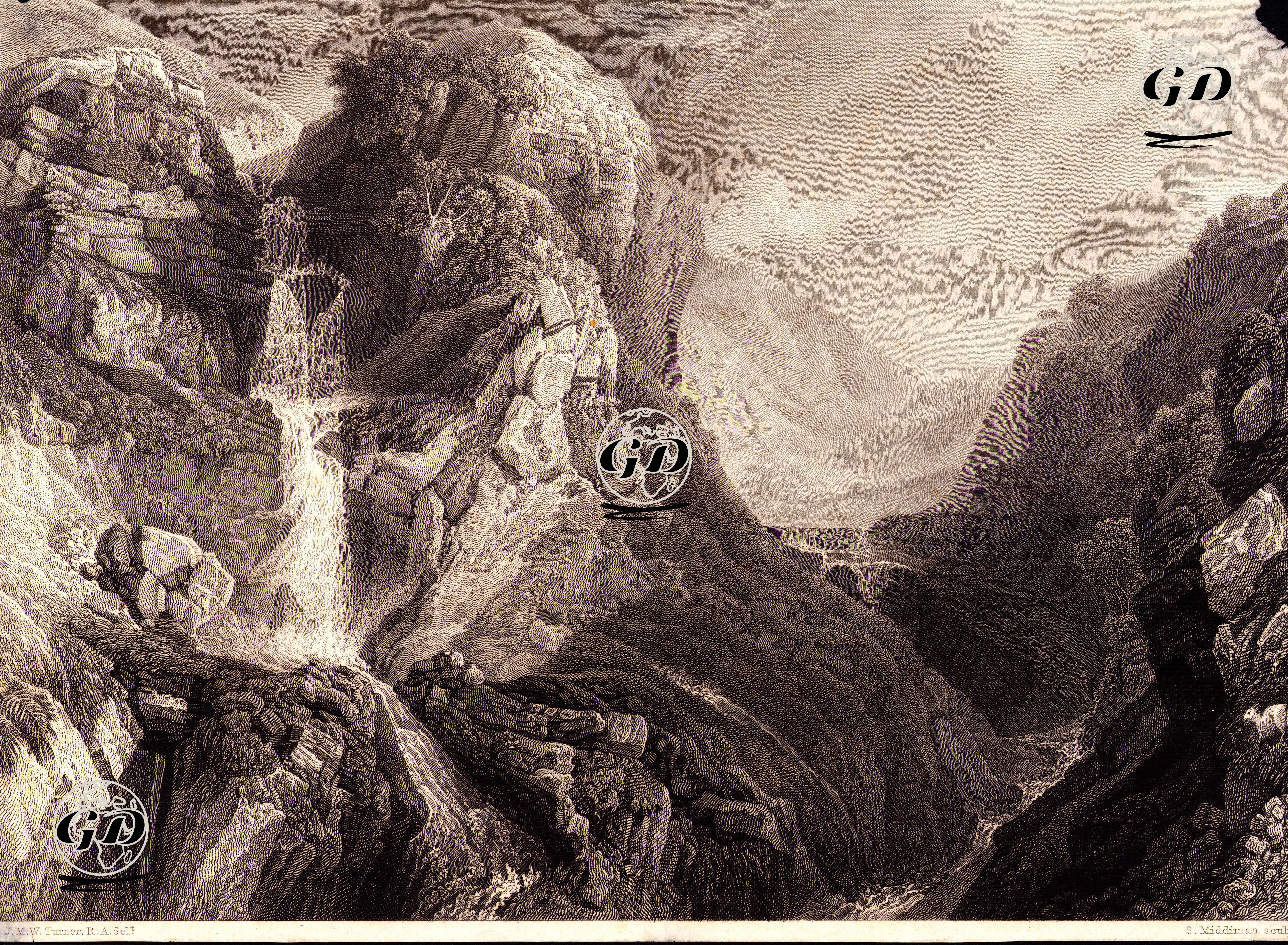 Moss Dale Şelalesi - Joseph Mallord William Turner (1775-1851) - 1812