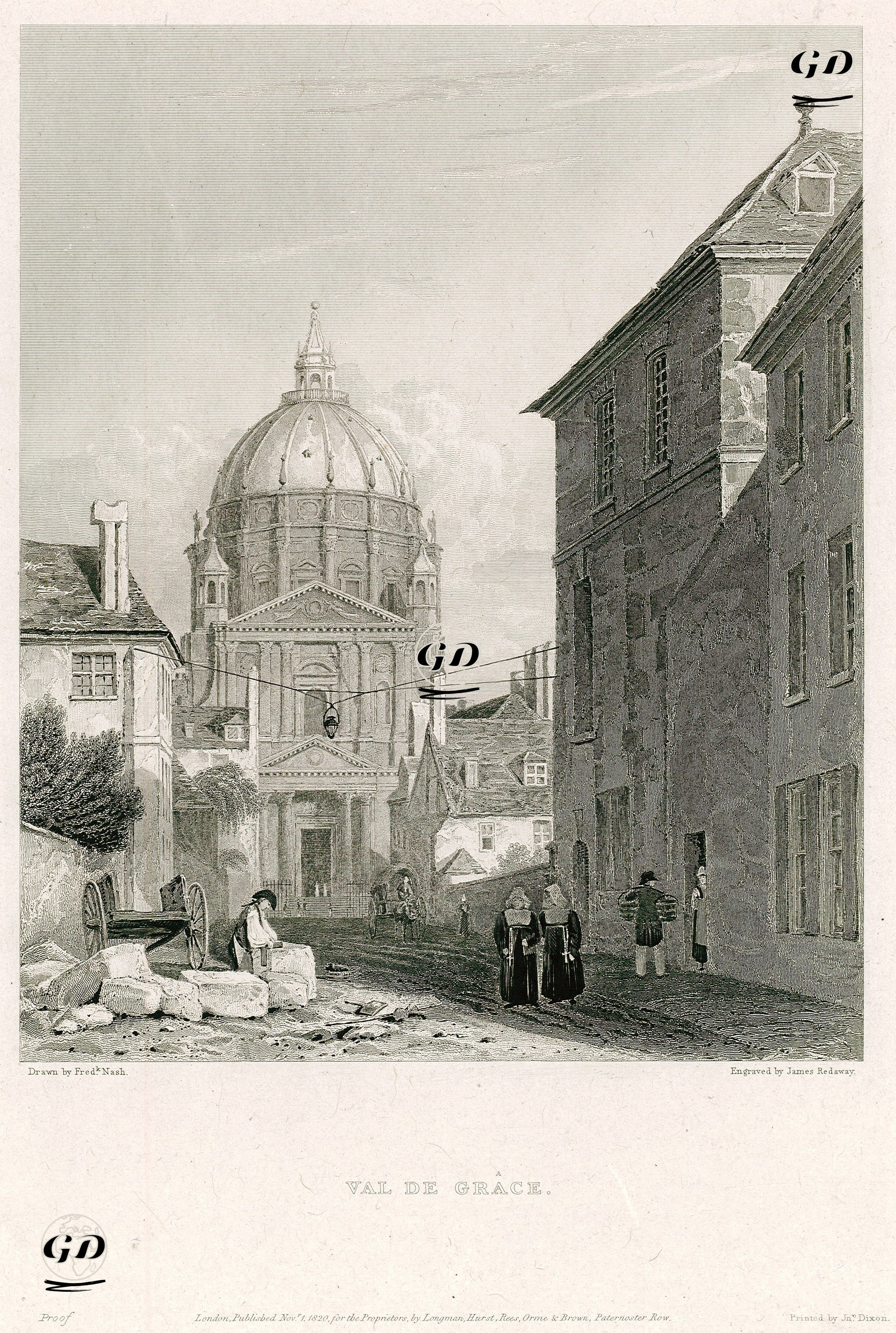 Val De Grace Kilisesi - Frederick Nash (1782-1856) - 1820
