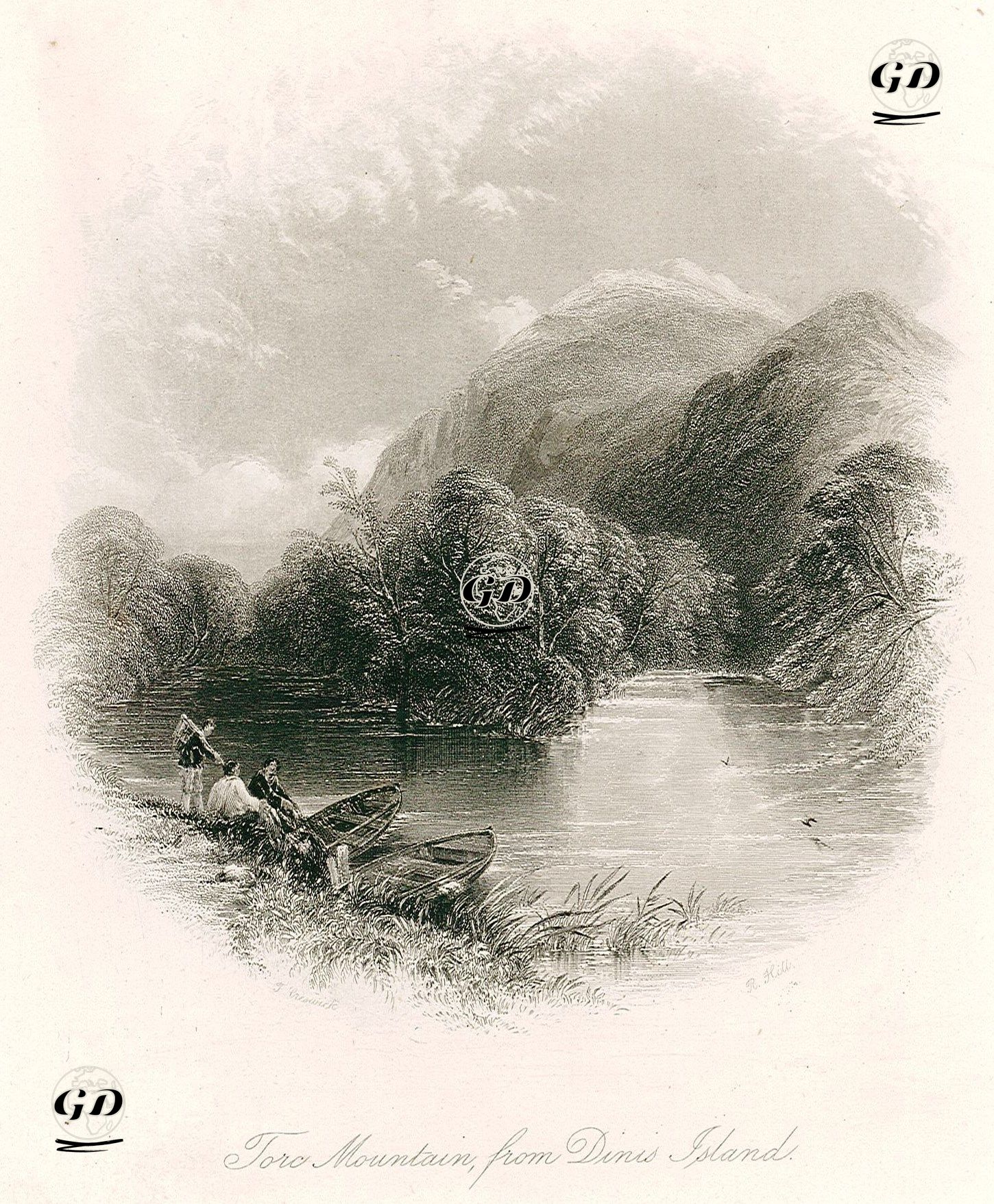 Dinis Adasından Torc Dağı - T.Cheswick - 1840's