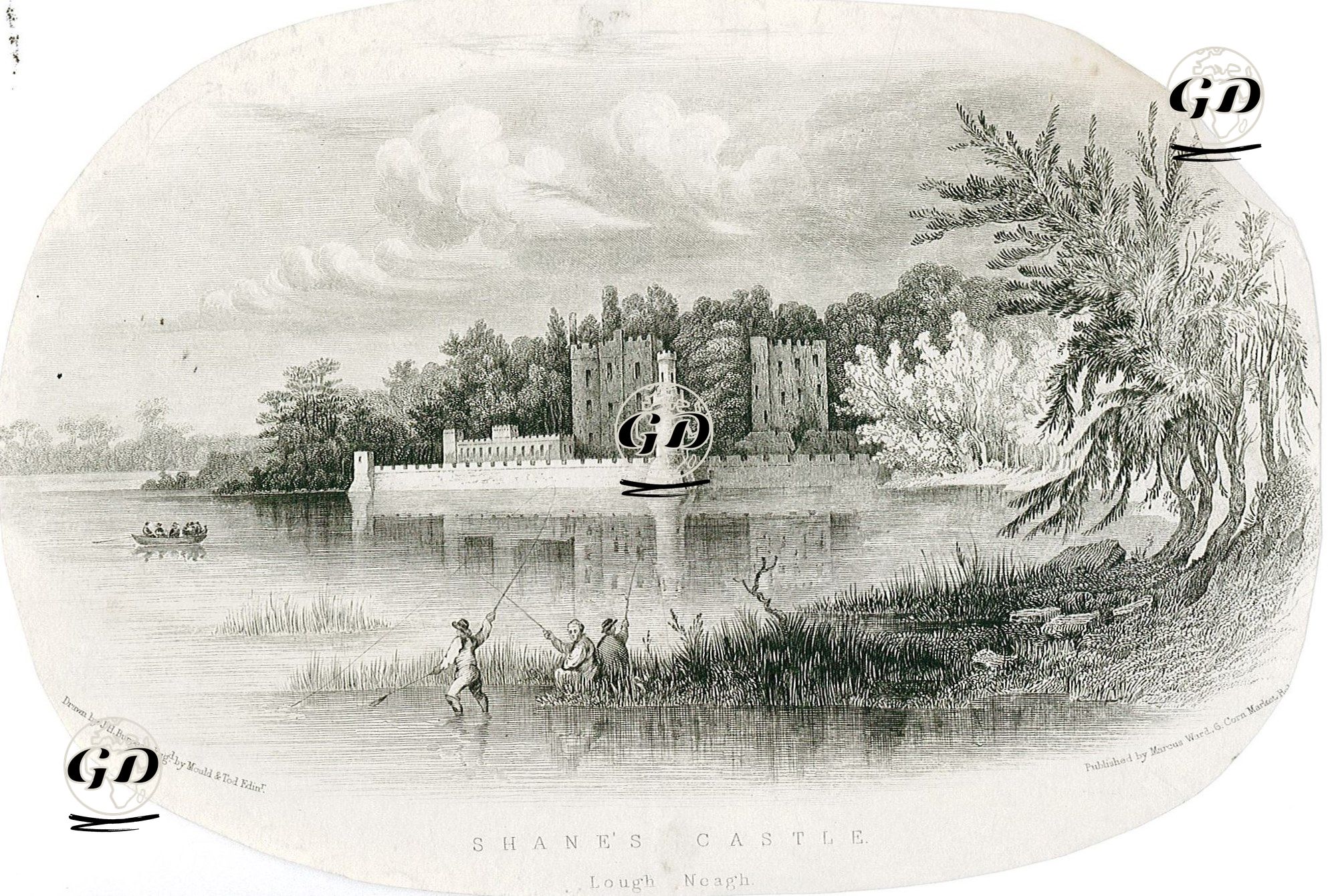 Shane Kalesi, Neagh Gölü - James Howard Burgess (1817-1890) - 1853