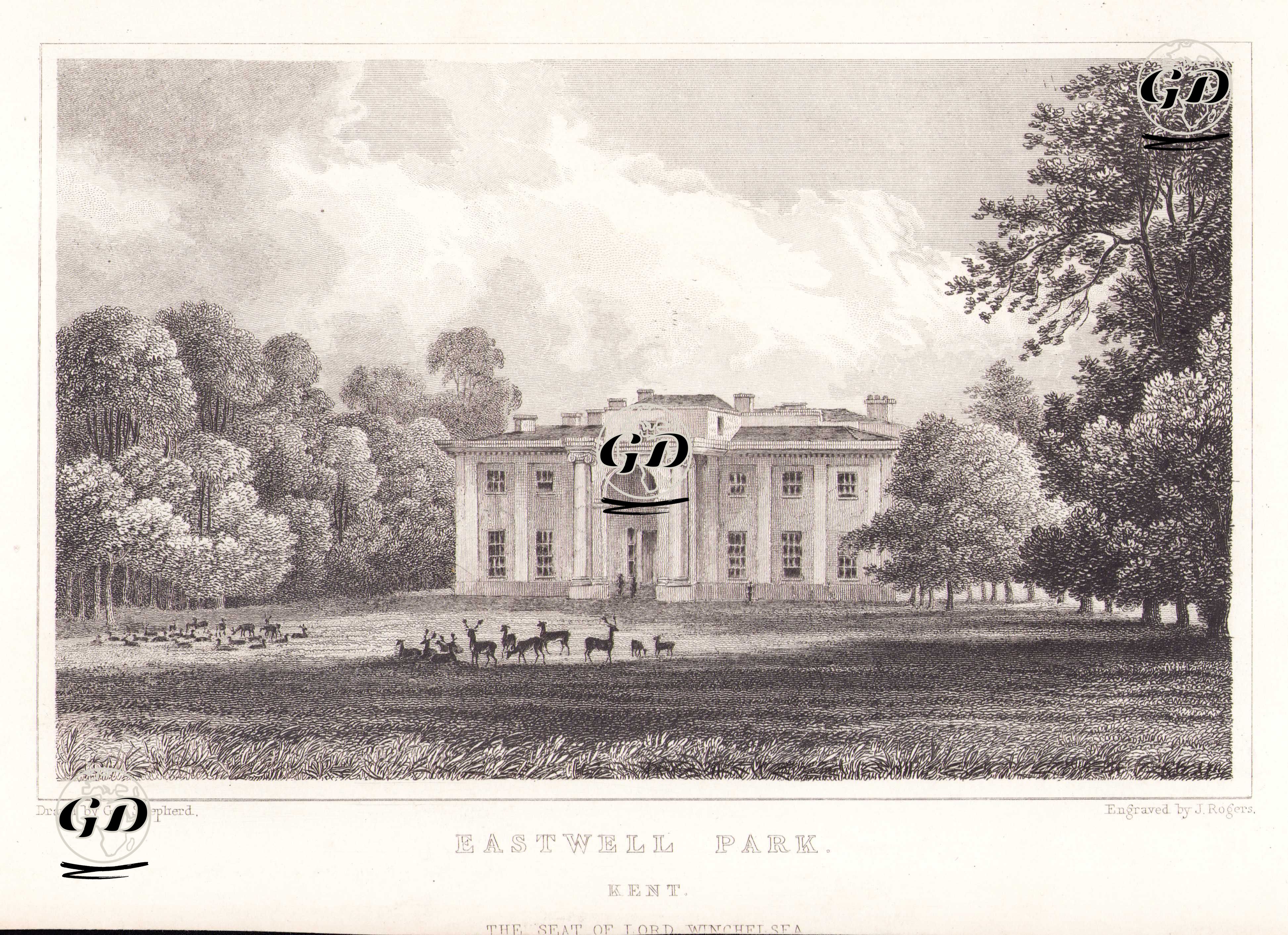 Eastwell Park, Kent, The Seat Of Lord Winchelsea - George Sidney Shepherd (1784-1862) - 1829