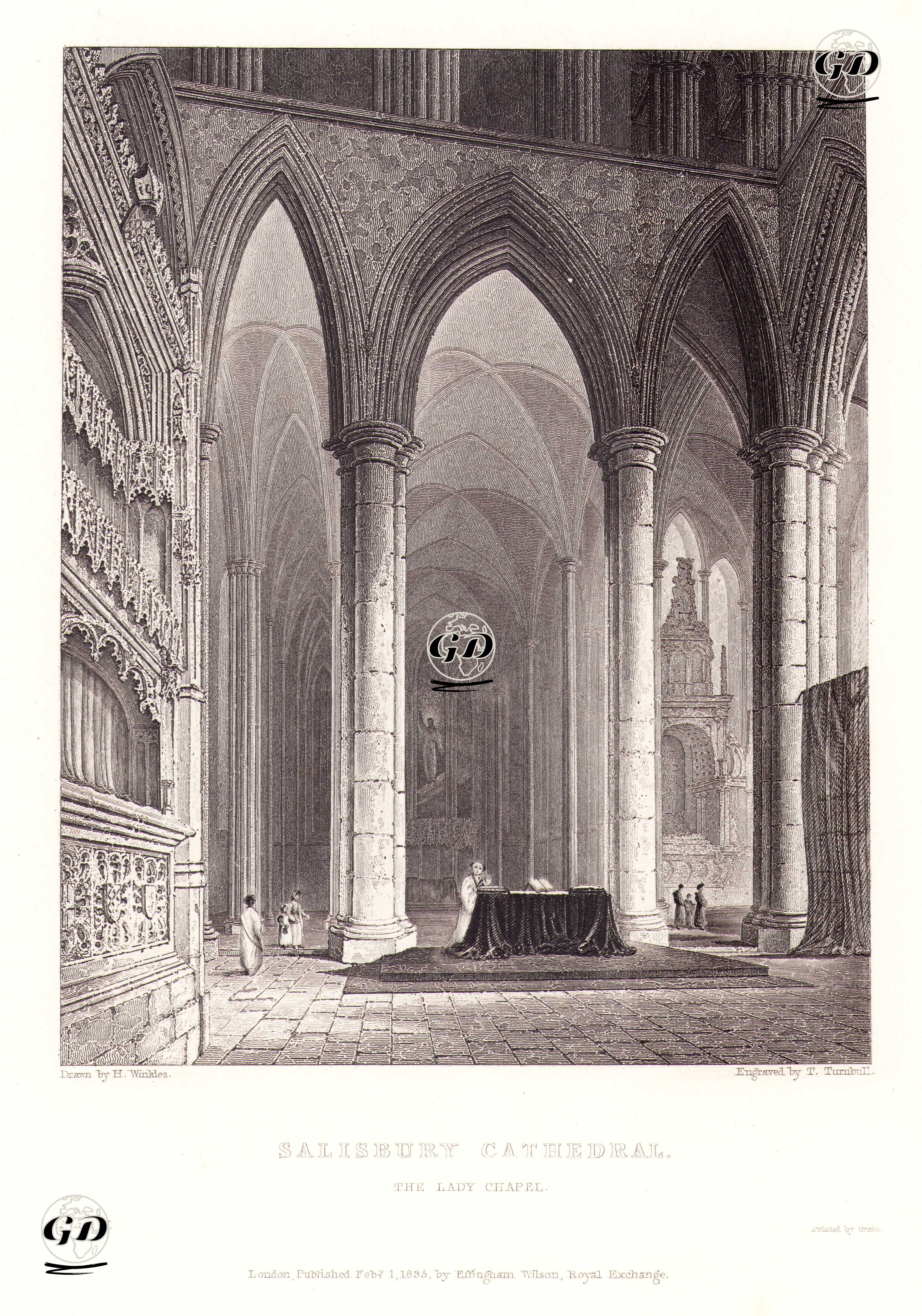 Salisbury Katedrali, Bayan Şapeli, Plate 5 - Henry Winkles (1801-1860) - 1835