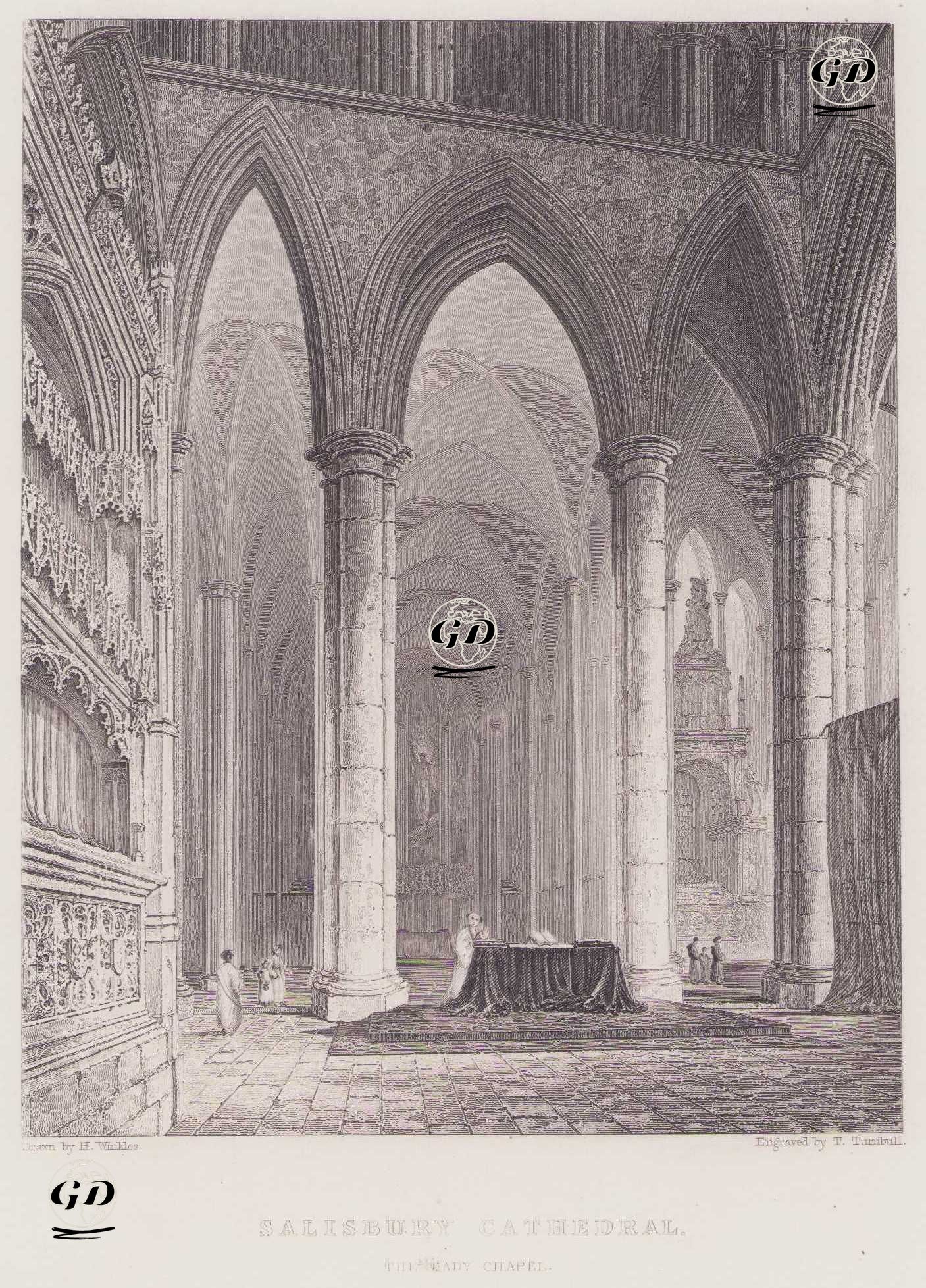 Salisbury Katedrali, Bayan Şapeli, Plate 5 - Henry Winkles (1801-1860) - 1835