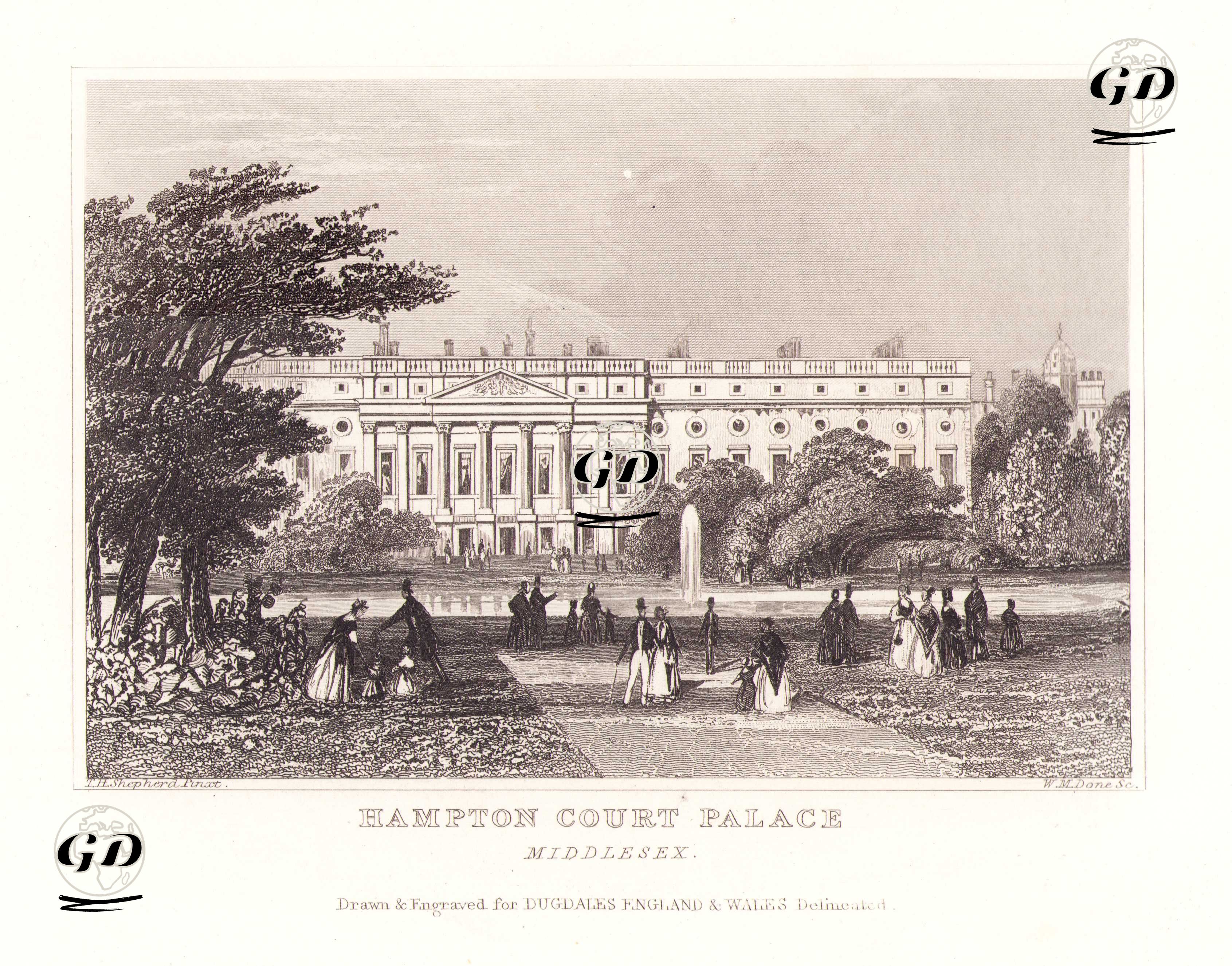 Hampton Sarayı, Middlesex -  - 1845