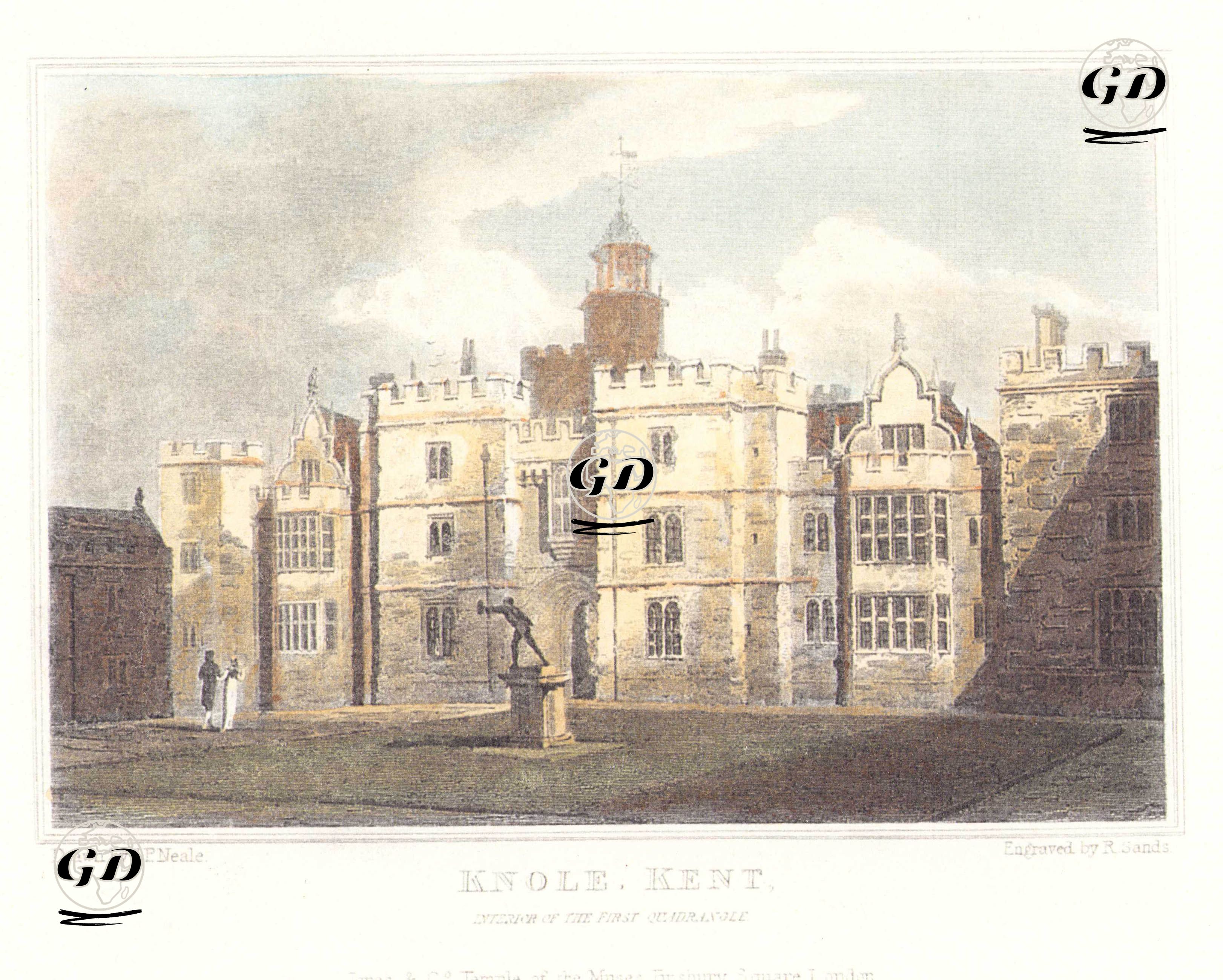 Knole Malikhanesi, Kent - John Preston Neale (1780-1847) - 1818