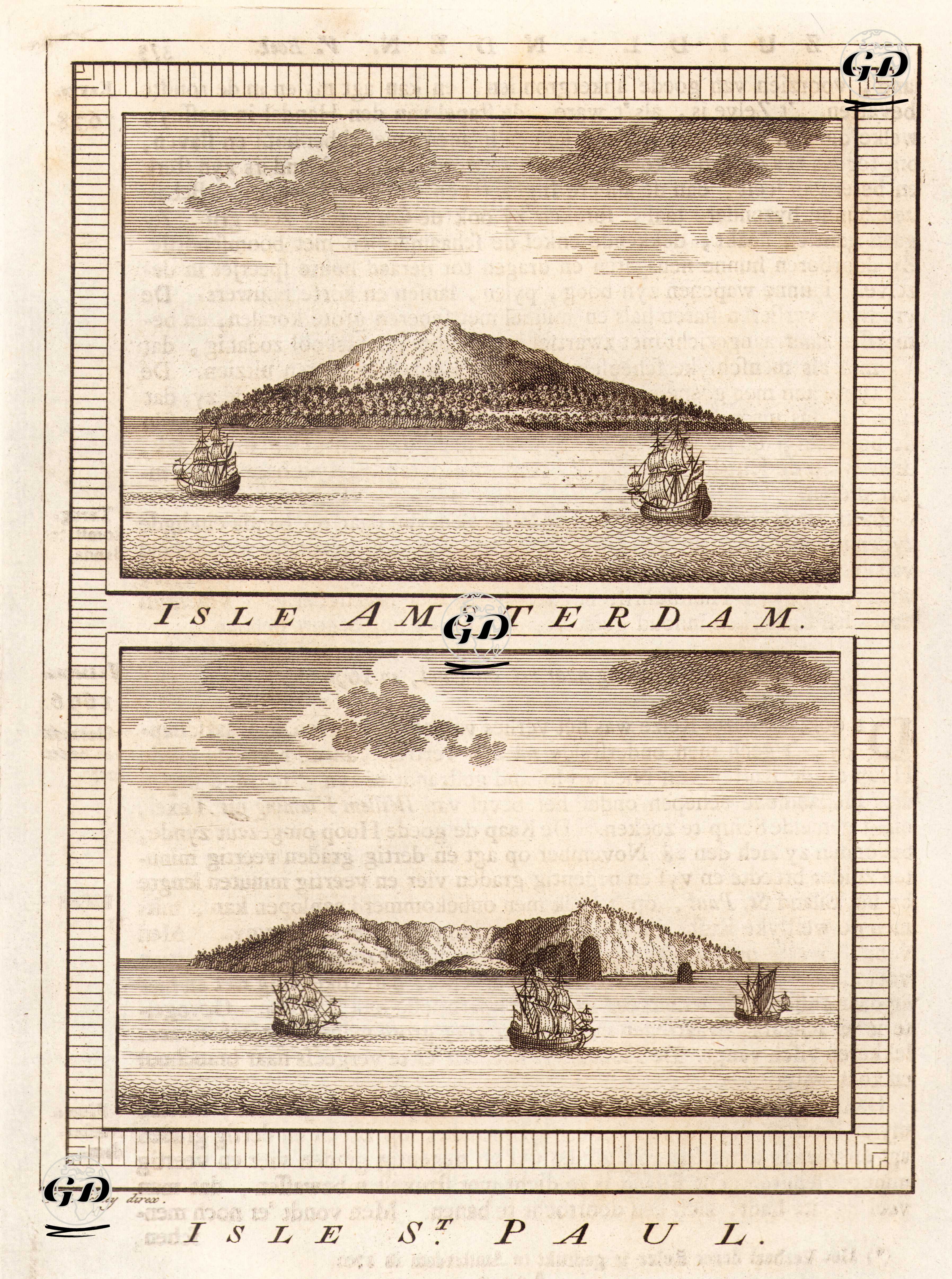 Amsterdam Adası-St.Paul Adası - Jacques Nicolas Bellin (1703-1772) - 1758