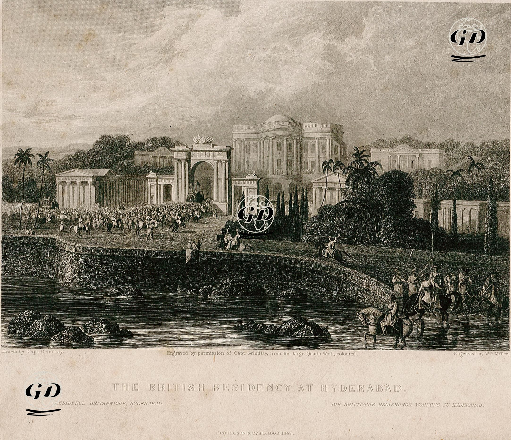 The British Residency At Hyderabad-Residence Britannique, Hyderabad-Die Brittische Regierungs-Wohnung Zu Hyderabad - Captain Robert Melville Grindlay (1786-1877) - 1844