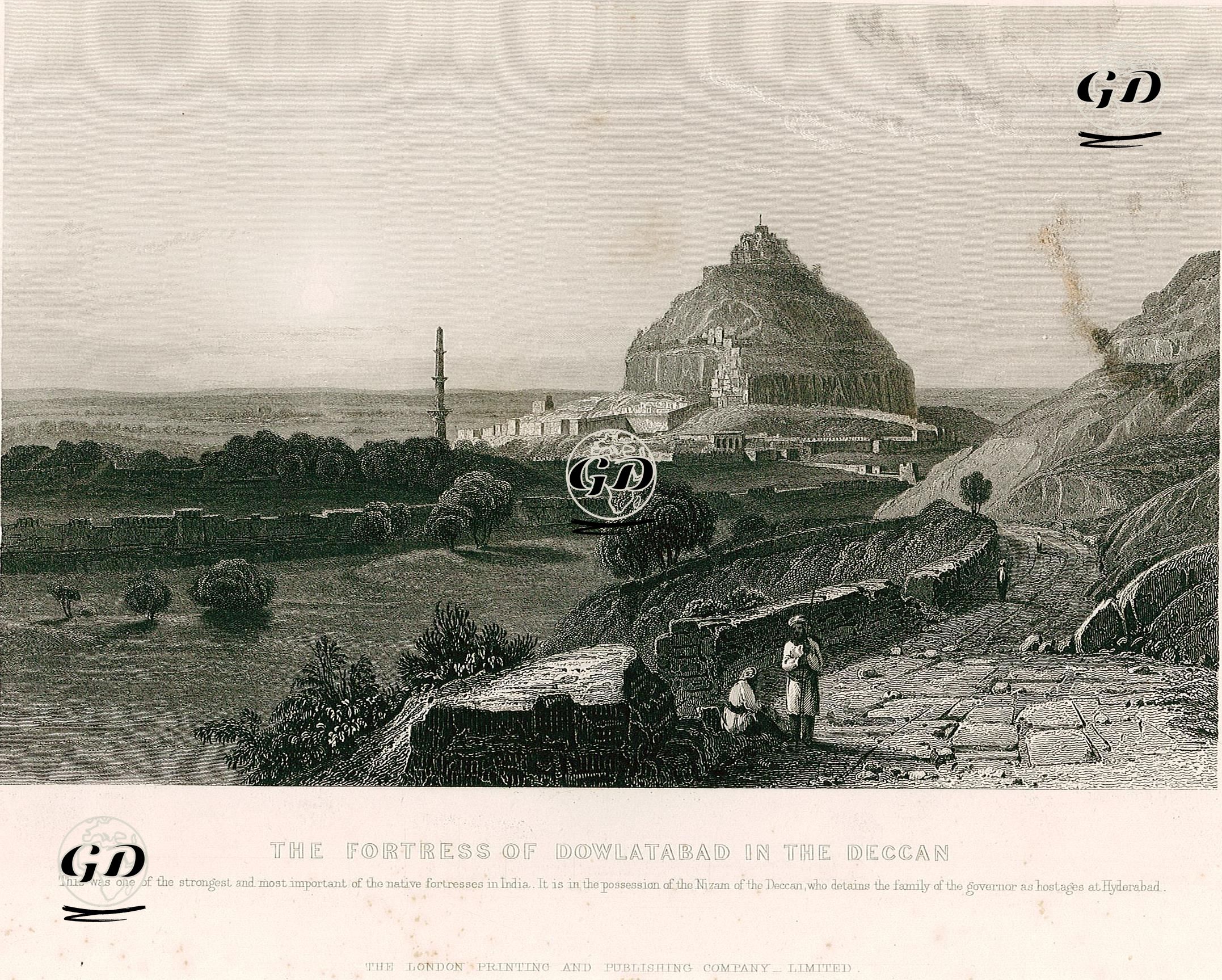 The Fortress Of Dowlatabad In The Deccan-This is One Of The Strongest And The Most Important Of The Native Fortresses
in India. It is in the Possession Of The Nizam Of The Deccan Who Detains The Family Of The Governor As Hostages At Hyderabad -  - 1858