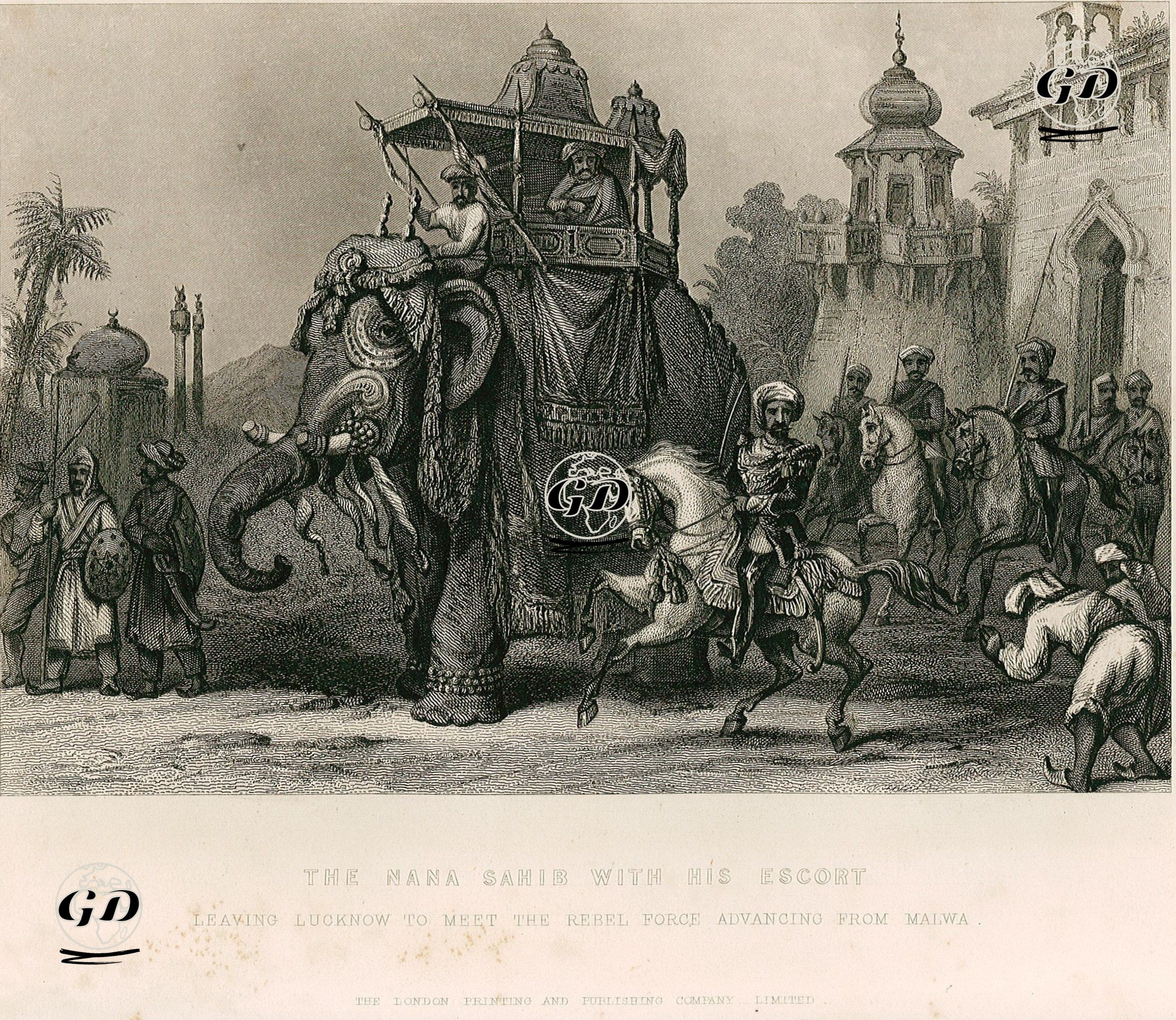 The Nana Sahib With His Escort, Leaving Lucknow To Meet The Rebel Force Advancing From Malwa -  - 1858