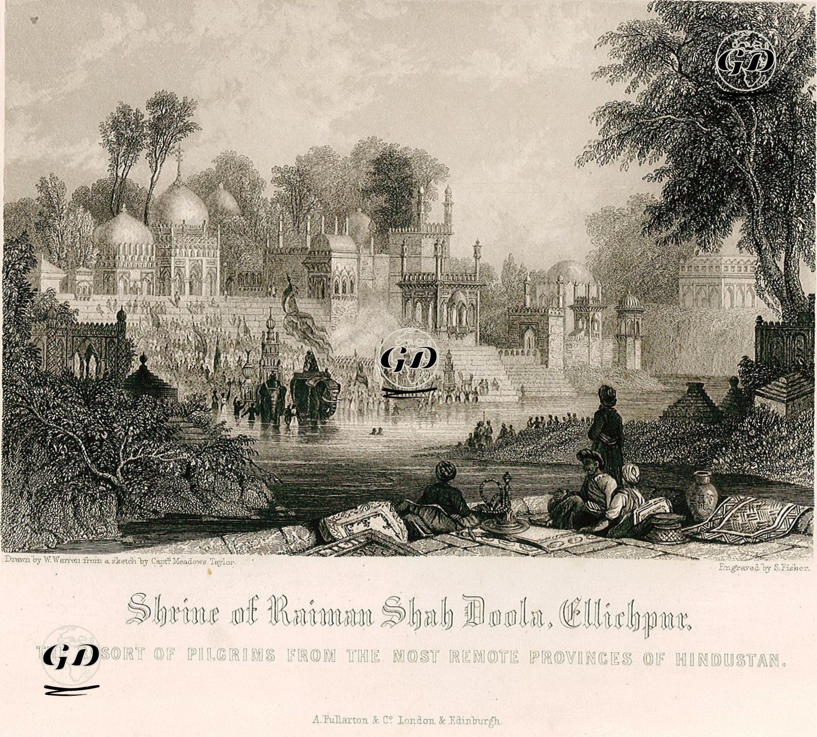 Achalpur' da Bulunan Sultan Dulha Abdul Rahman Ghazi'nin Türbesi Ve Muharrem Ayı Törenleri - Henry Warren (1794-1879)-Philip Meadows Taylor (1808-1876) - 1858