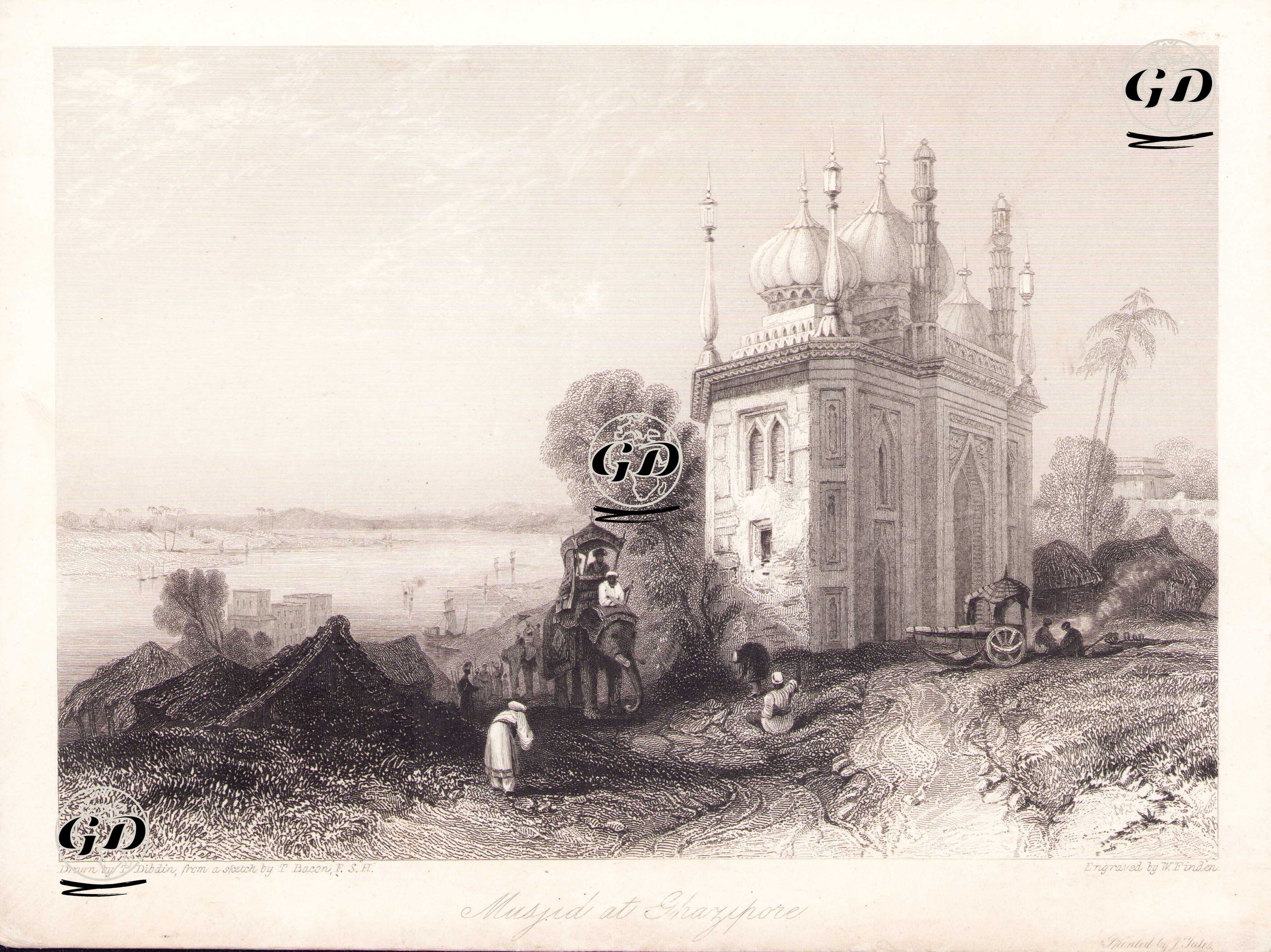 Musjid At Ghazipore - Thomas Robert Colman Dibdin (1810-1893)-T.Bacon - 1839