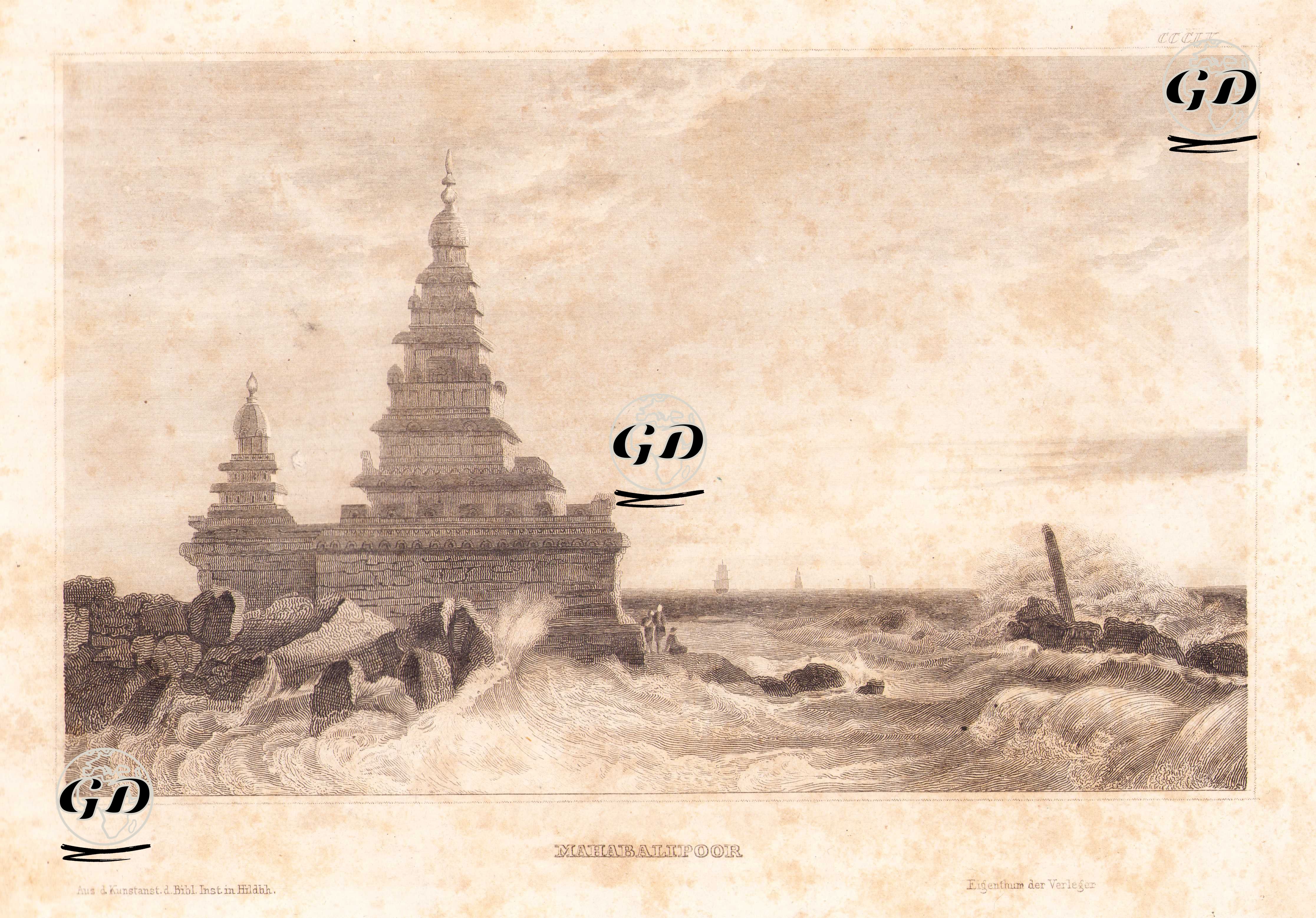 Mahabalipuram'daki Anıtlar -  - 1840