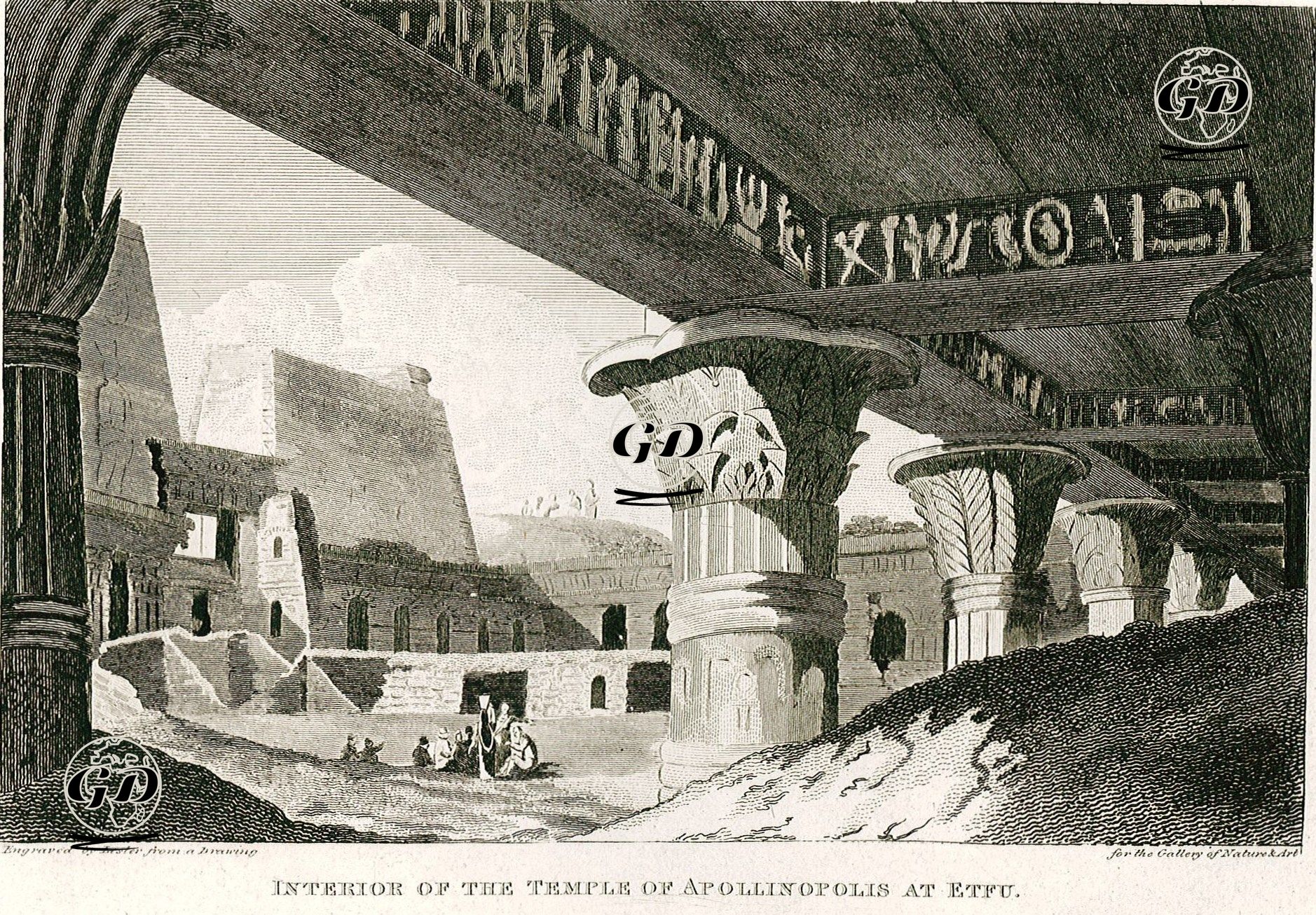 Edfu Tapınağının İçi -  - 1814